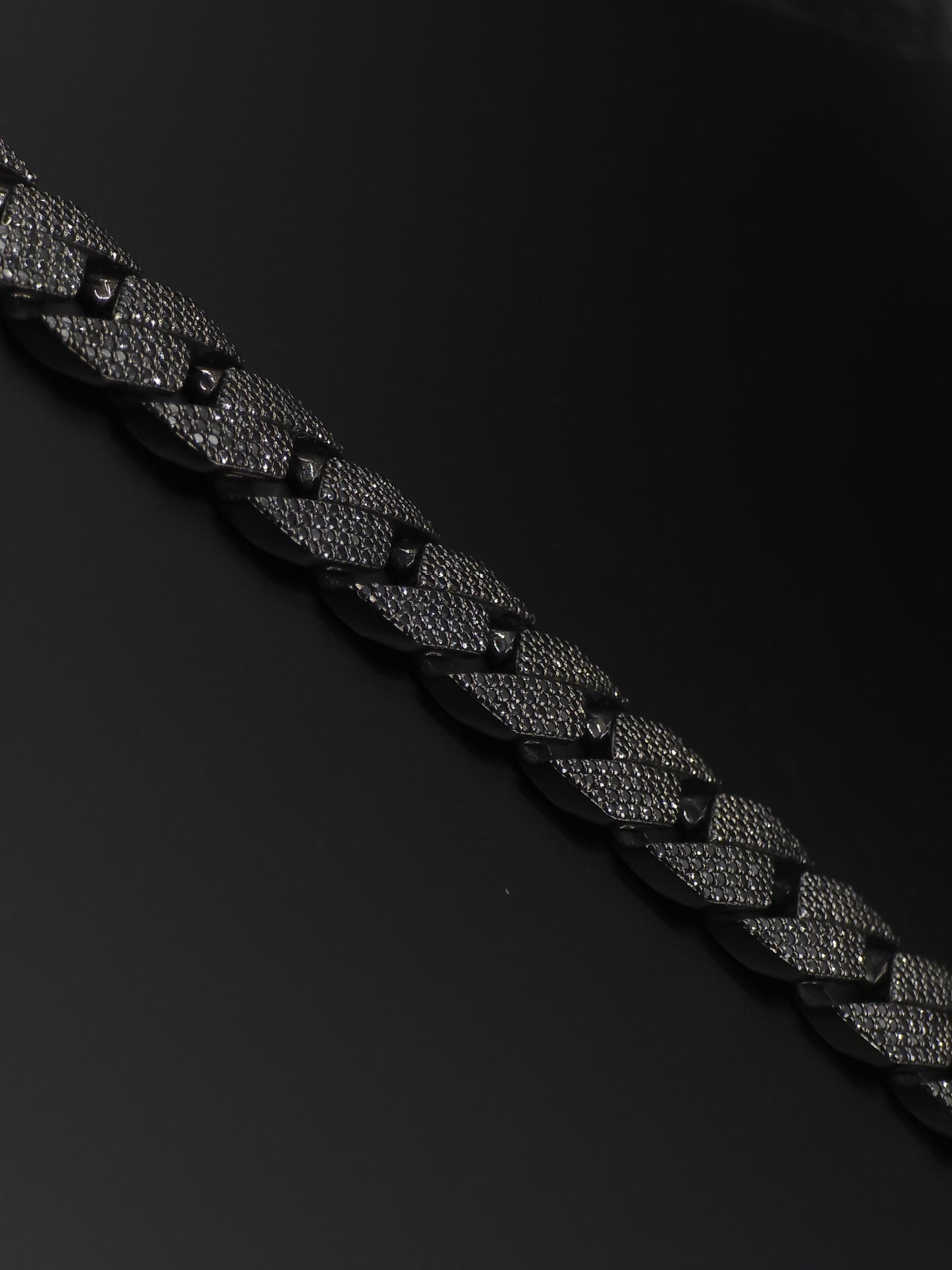 16mm Black Moissanite Cuban Link Bracelet in 925 Sterling Silver – Luxury Iced Out Necklace for Men, Passes Diamond Tester