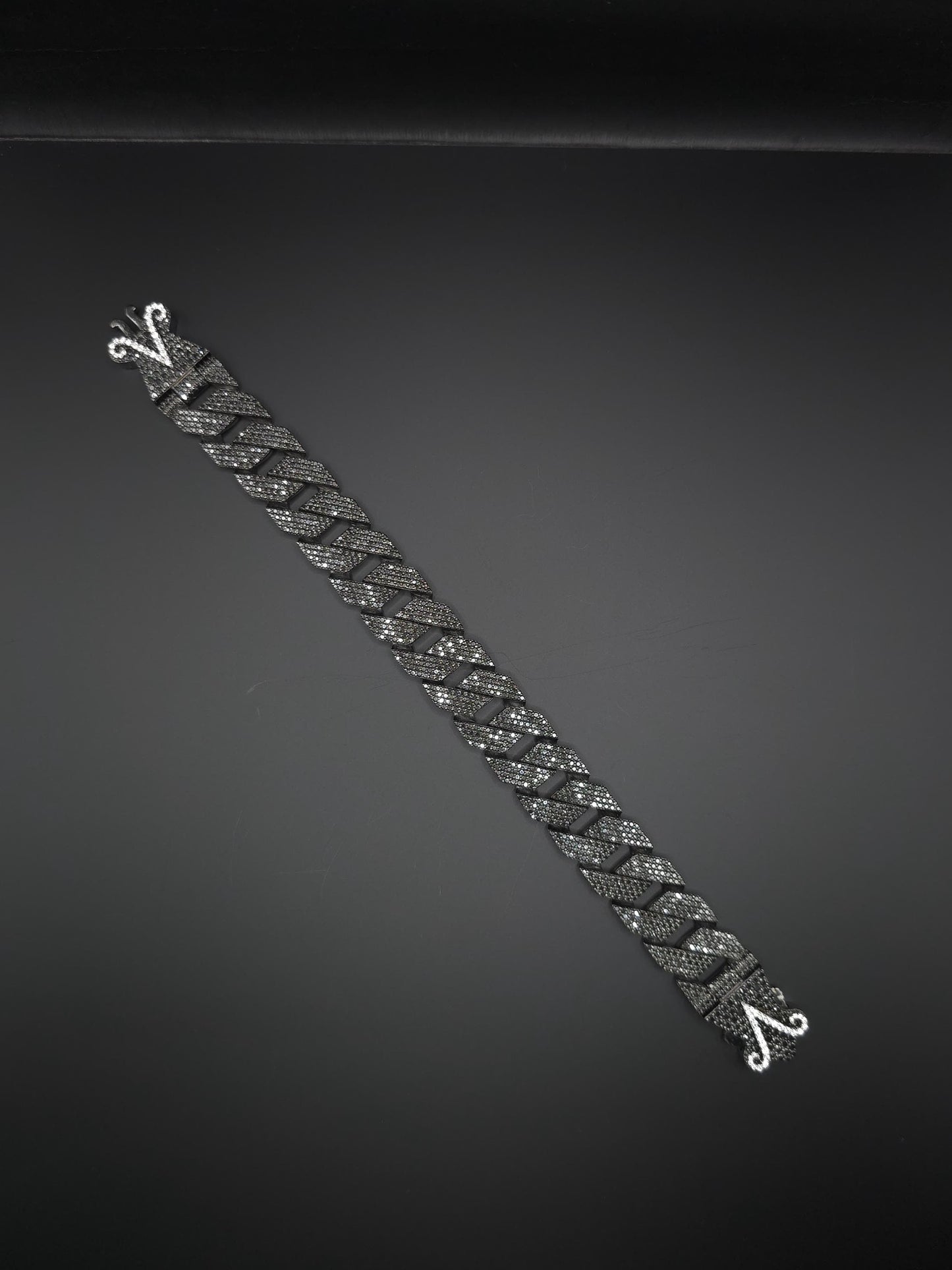 16mm Black Moissanite Cuban Link Bracelet in 925 Sterling Silver – Luxury Iced Out Necklace for Men, Passes Diamond Tester