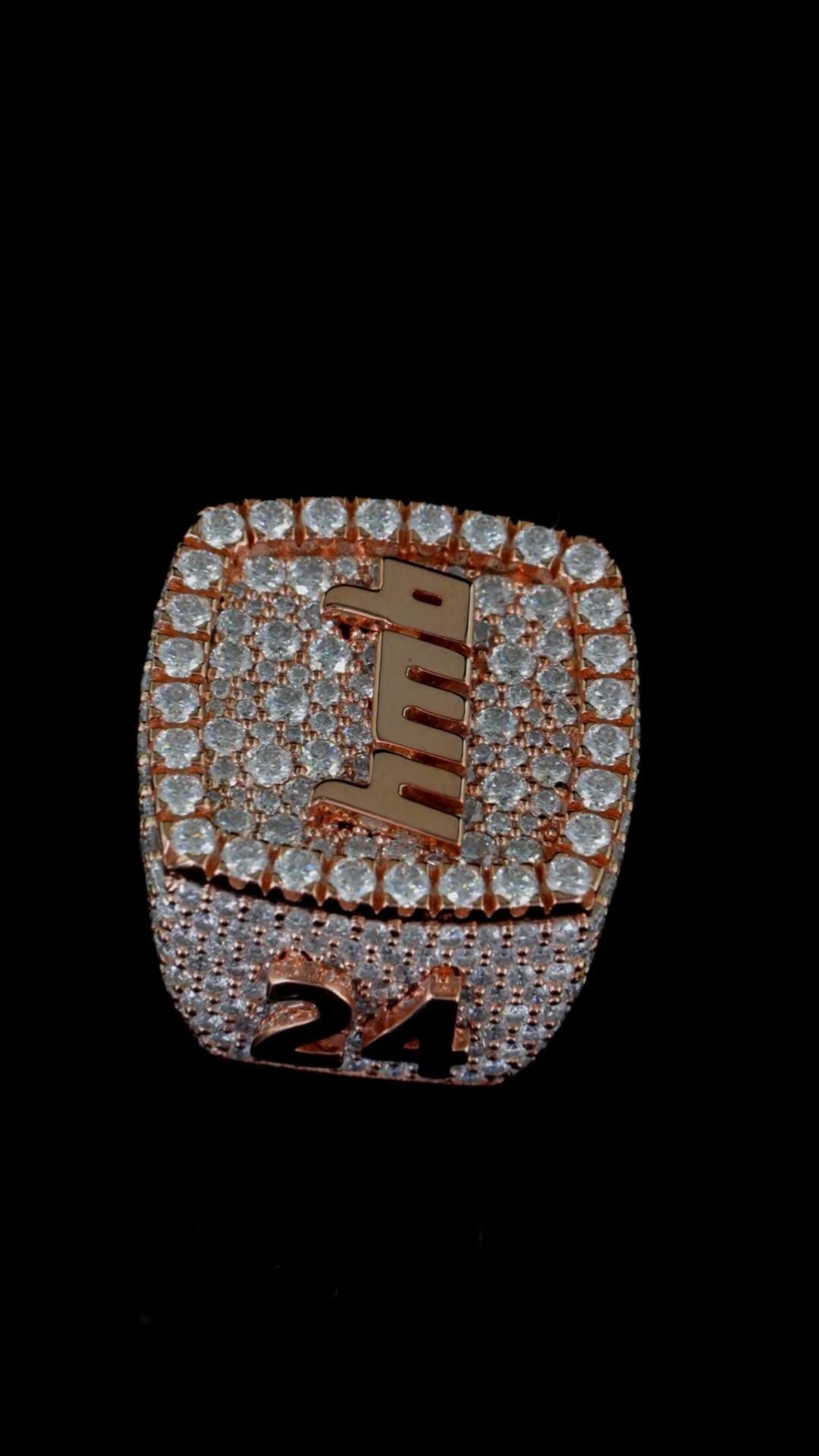 Iced Out Championship Ring for Men, VVS Moissanite or CZ, Hip Hop Statement Ring, Custom Bling Ring, 925 Silver Rapper Style Jewelry