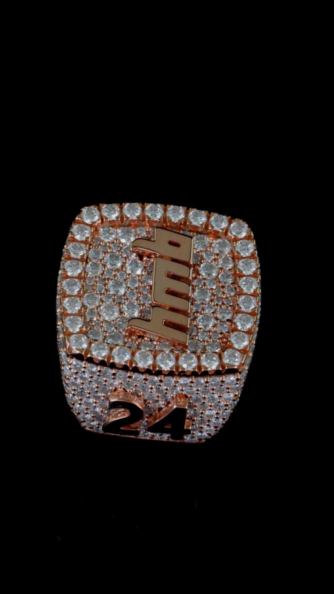 Iced Out Championship Ring for Men, VVS Moissanite or CZ, Hip Hop Statement Ring, Custom Bling Ring, 925 Silver Rapper Style Jewelry