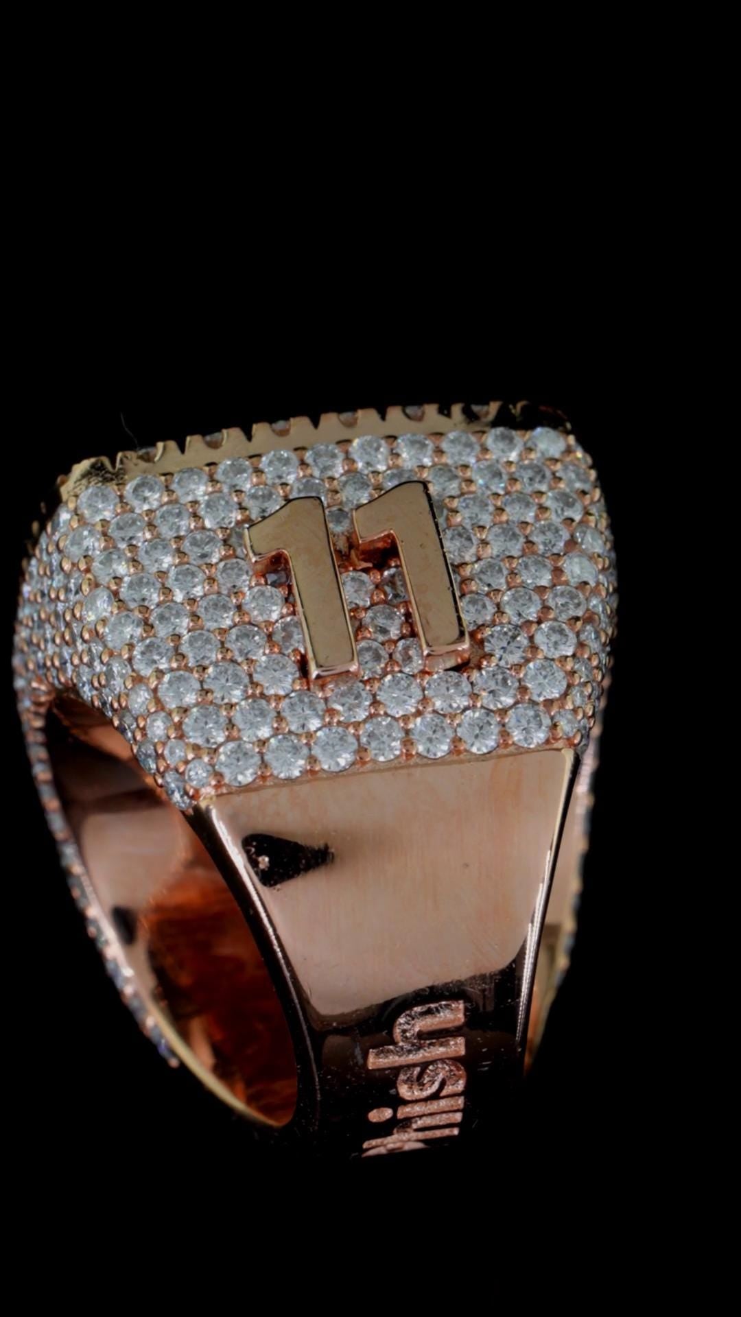 Iced Out Championship Ring for Men, VVS Moissanite or CZ, Hip Hop Statement Ring, Custom Bling Ring, 925 Silver Rapper Style Jewelry