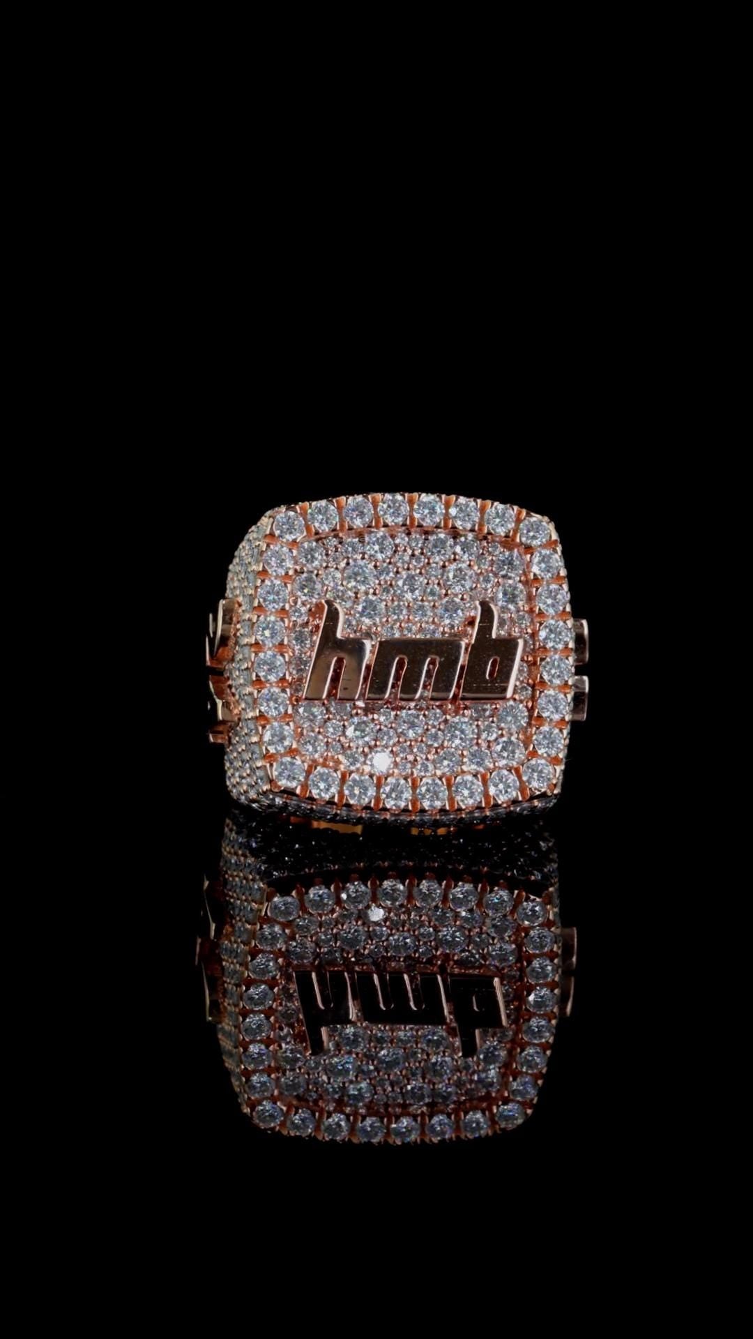 Iced Out Championship Ring for Men, VVS Moissanite or CZ, Hip Hop Statement Ring, Custom Bling Ring, 925 Silver Rapper Style Jewelry