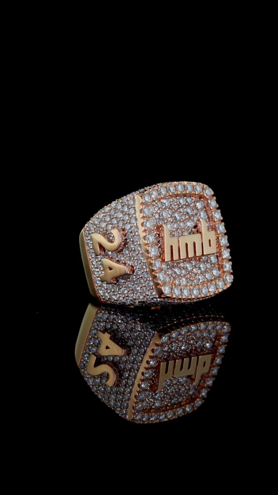 Iced Out Championship Ring for Men, VVS Moissanite or CZ, Hip Hop Statement Ring, Custom Bling Ring, 925 Silver Rapper Style Jewelry