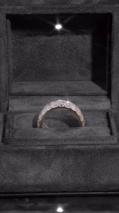 Iced Out Pinky Finger Band Ring for Men with VVS Clarity Moissanite Diamonds – Passes Diamond Test