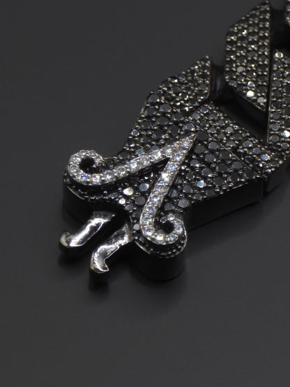 16mm Black Moissanite Cuban Link Bracelet in 925 Sterling Silver – Luxury Iced Out Necklace for Men, Passes Diamond Tester