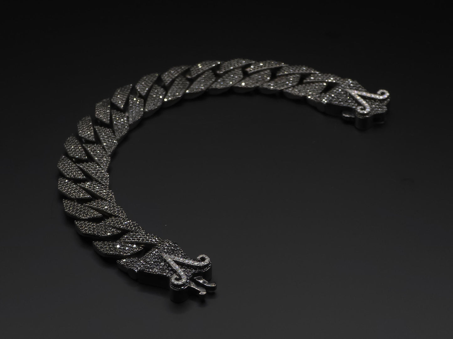 16mm Black Moissanite Cuban Link Bracelet in 925 Sterling Silver – Luxury Iced Out Necklace for Men, Passes Diamond Tester