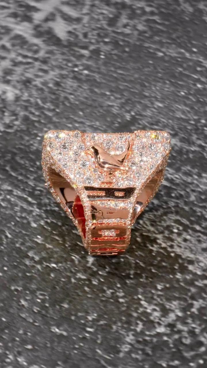 Fully Iced Out Custom Ring | Asscher & Round Moissanite | 925 Sterling Silver | Hip Hop Statement Ring | Custom Jewelry | Men’s Bling