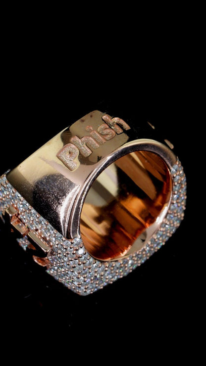 Iced Out Championship Ring for Men, VVS Moissanite or CZ, Hip Hop Statement Ring, Custom Bling Ring, 925 Silver Rapper Style Jewelry