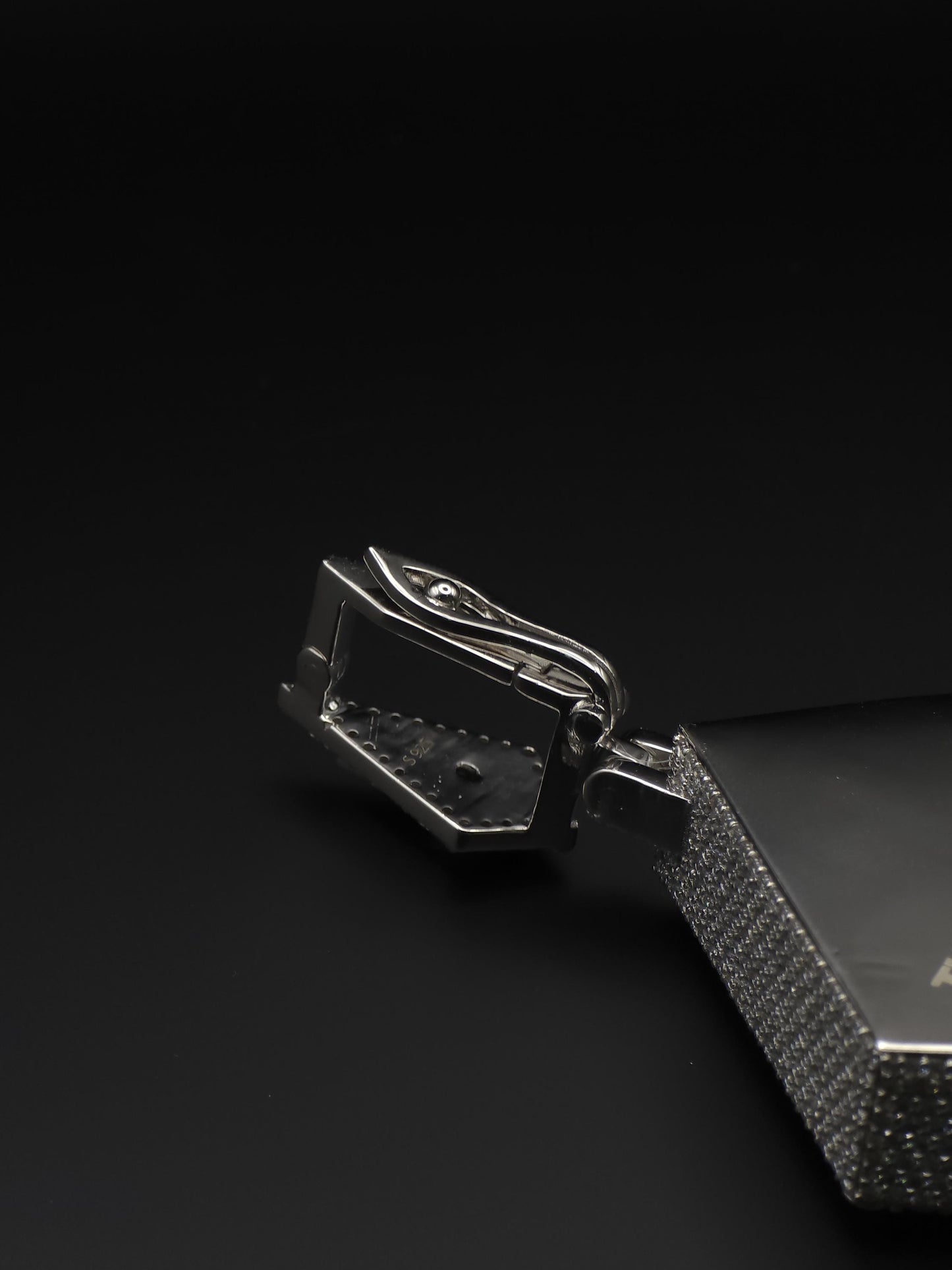 Custom Iced Out Pendant, Moissanite Statement Pendant, Geometric Hip Hop Pendant, 925 Silver Diamond Look Custom Jewelry