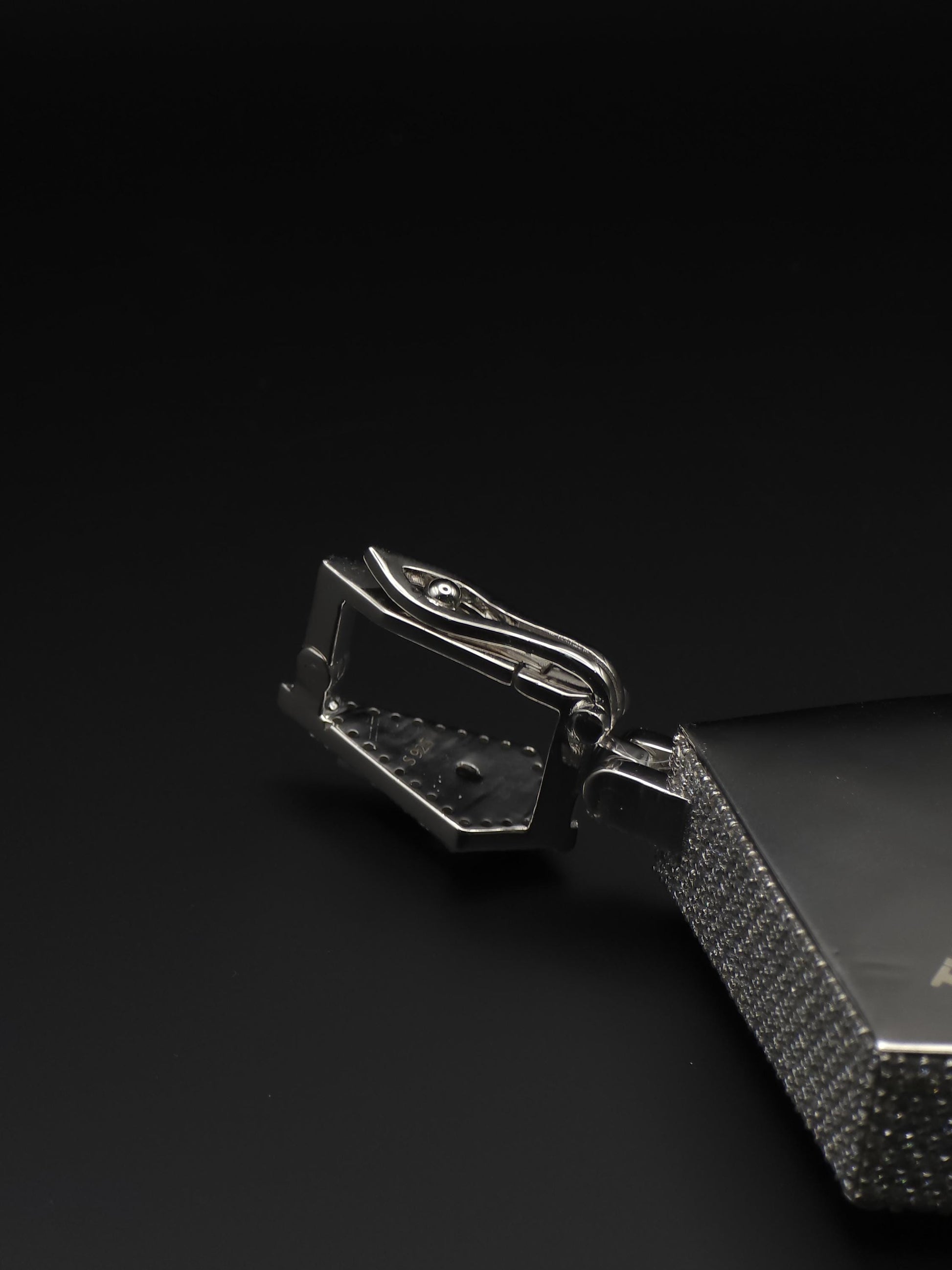 Custom Iced Out Pendant, Moissanite Statement Pendant, Geometric Hip Hop Pendant, 925 Silver Diamond Look Custom Jewelry