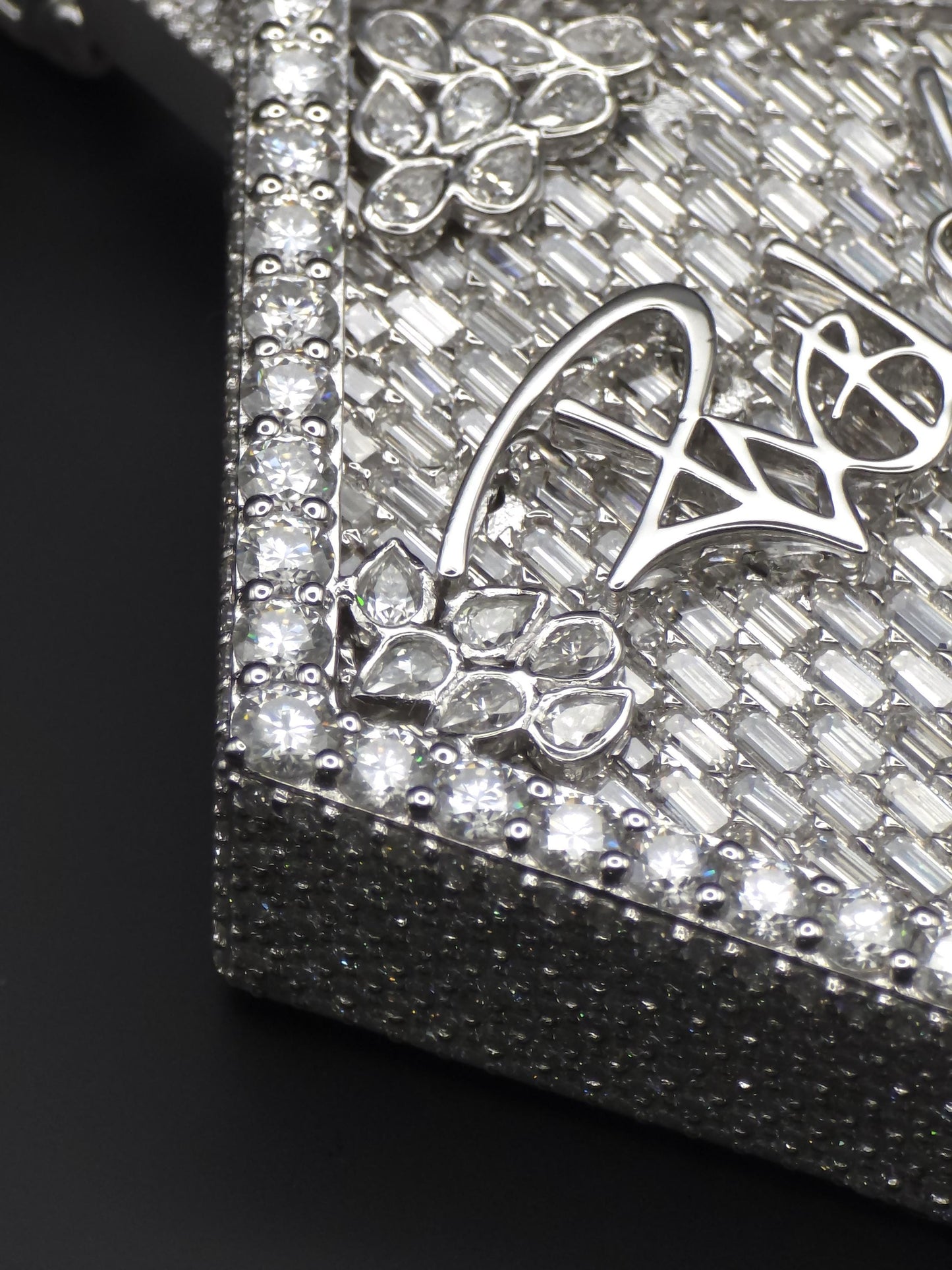 Custom Iced Out Pendant, Moissanite Statement Pendant, Geometric Hip Hop Pendant, 925 Silver Diamond Look Custom Jewelry