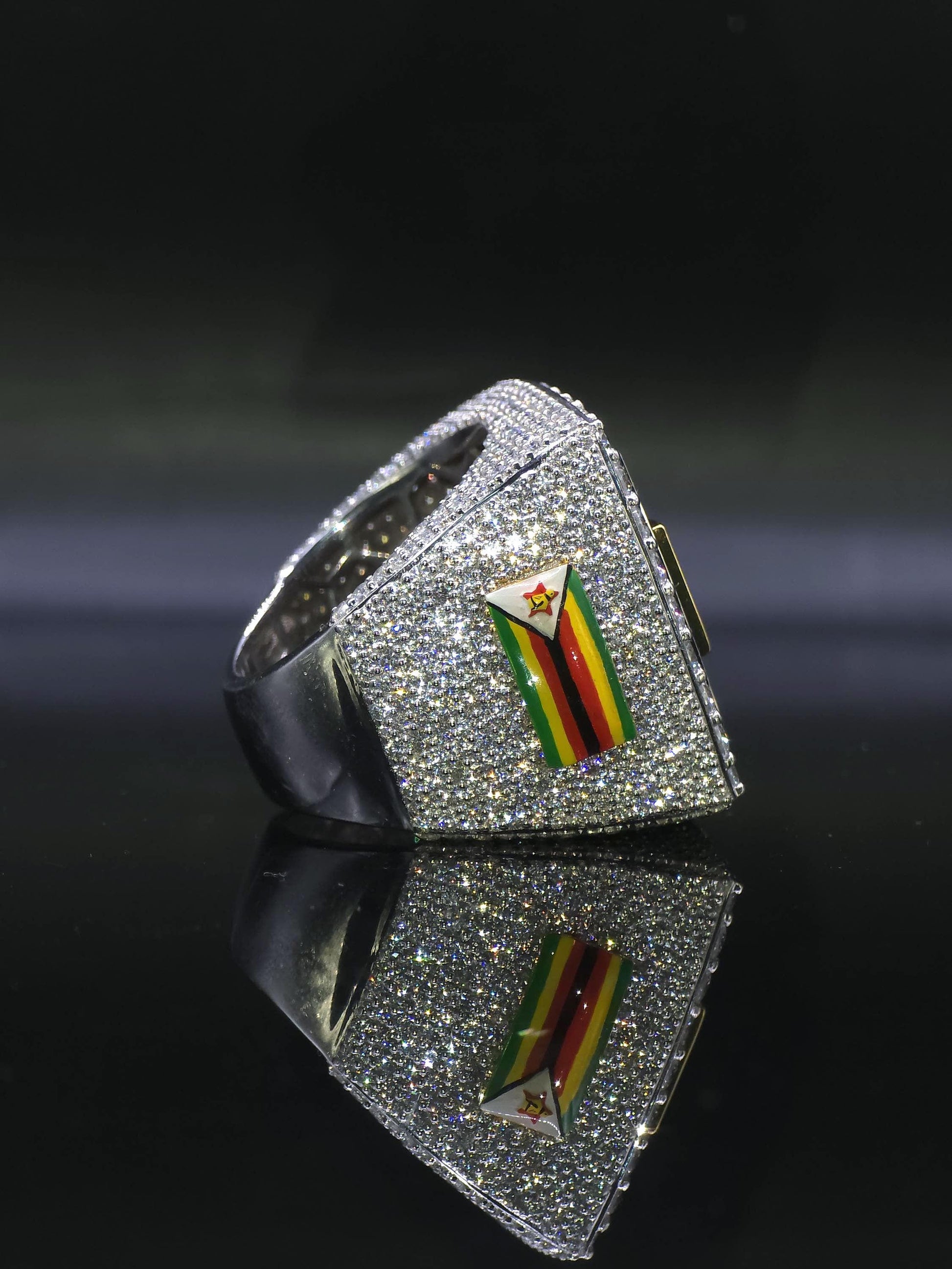 Custom Championship Style Ring for Men, Iced Out Moissanite Ring, Statement Ring, Personalized Name Ring, Hip Hop Jewelry