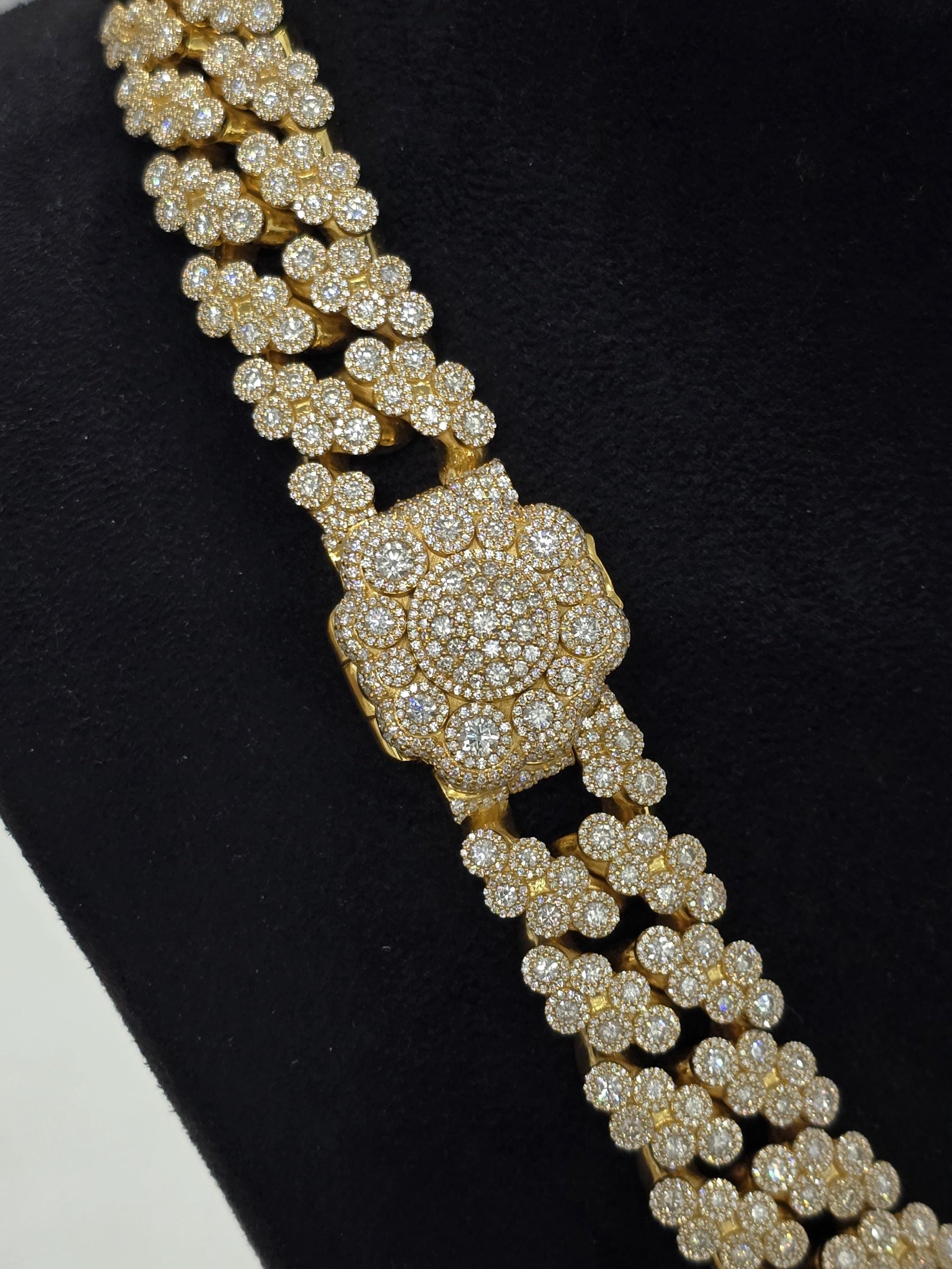 22mm Iced Out Cuban Link Chain | VVS1 Moissanite Diamond Necklace | Heavy 925 Sterling Silver | Rose Gold Finish