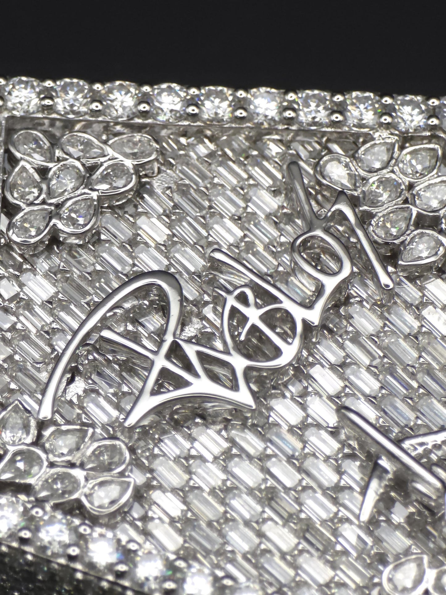 Custom Iced Out Pendant, Moissanite Statement Pendant, Geometric Hip Hop Pendant, 925 Silver Diamond Look Custom Jewelry
