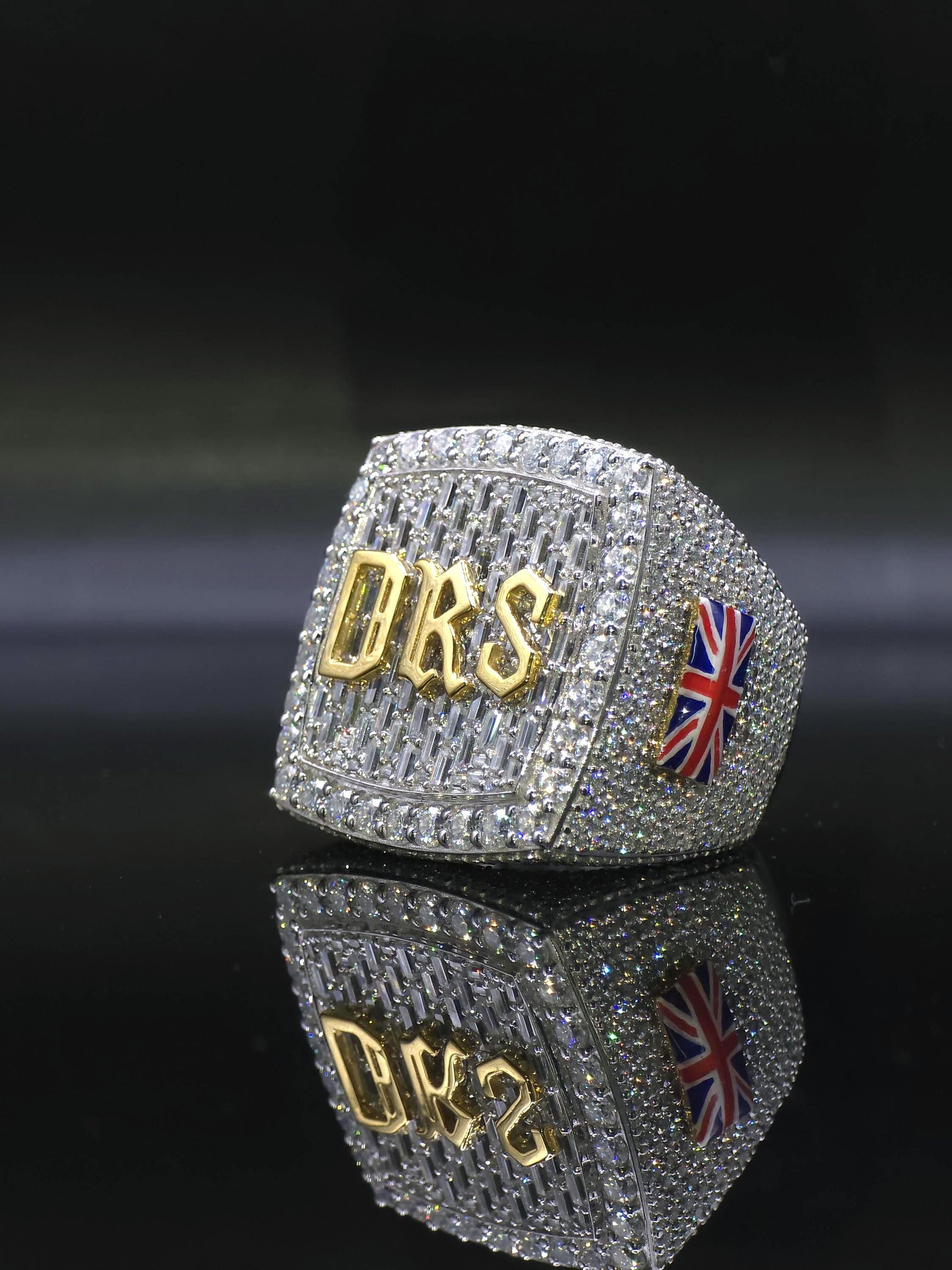 Custom Championship Style Ring for Men, Iced Out Moissanite Ring, Statement Ring, Personalized Name Ring, Hip Hop Jewelry
