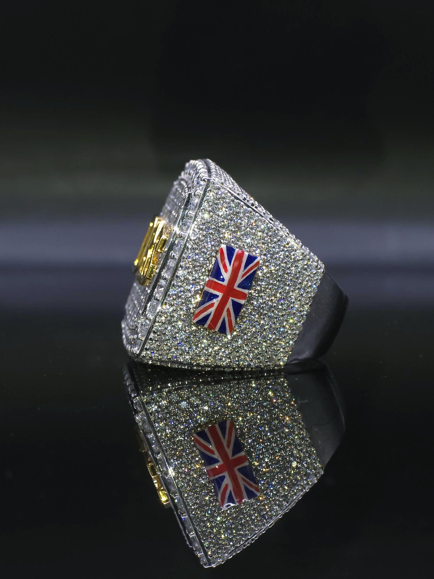 Custom Championship Style Ring for Men, Iced Out Moissanite Ring, Statement Ring, Personalized Name Ring, Hip Hop Jewelry