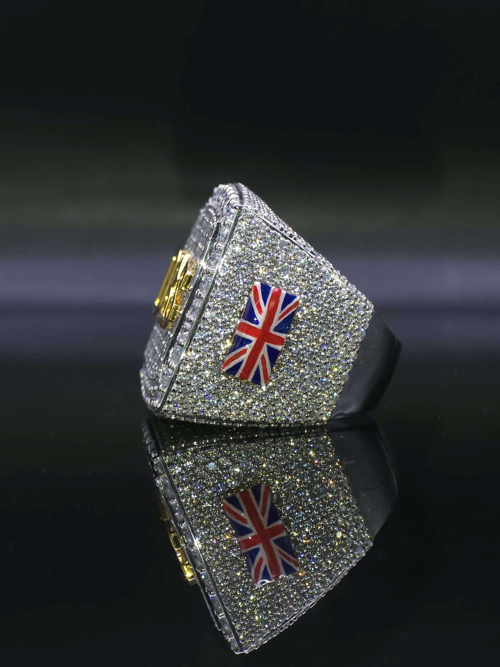 Custom Championship Style Ring for Men, Iced Out Moissanite Ring, Statement Ring, Personalized Name Ring, Hip Hop Jewelry