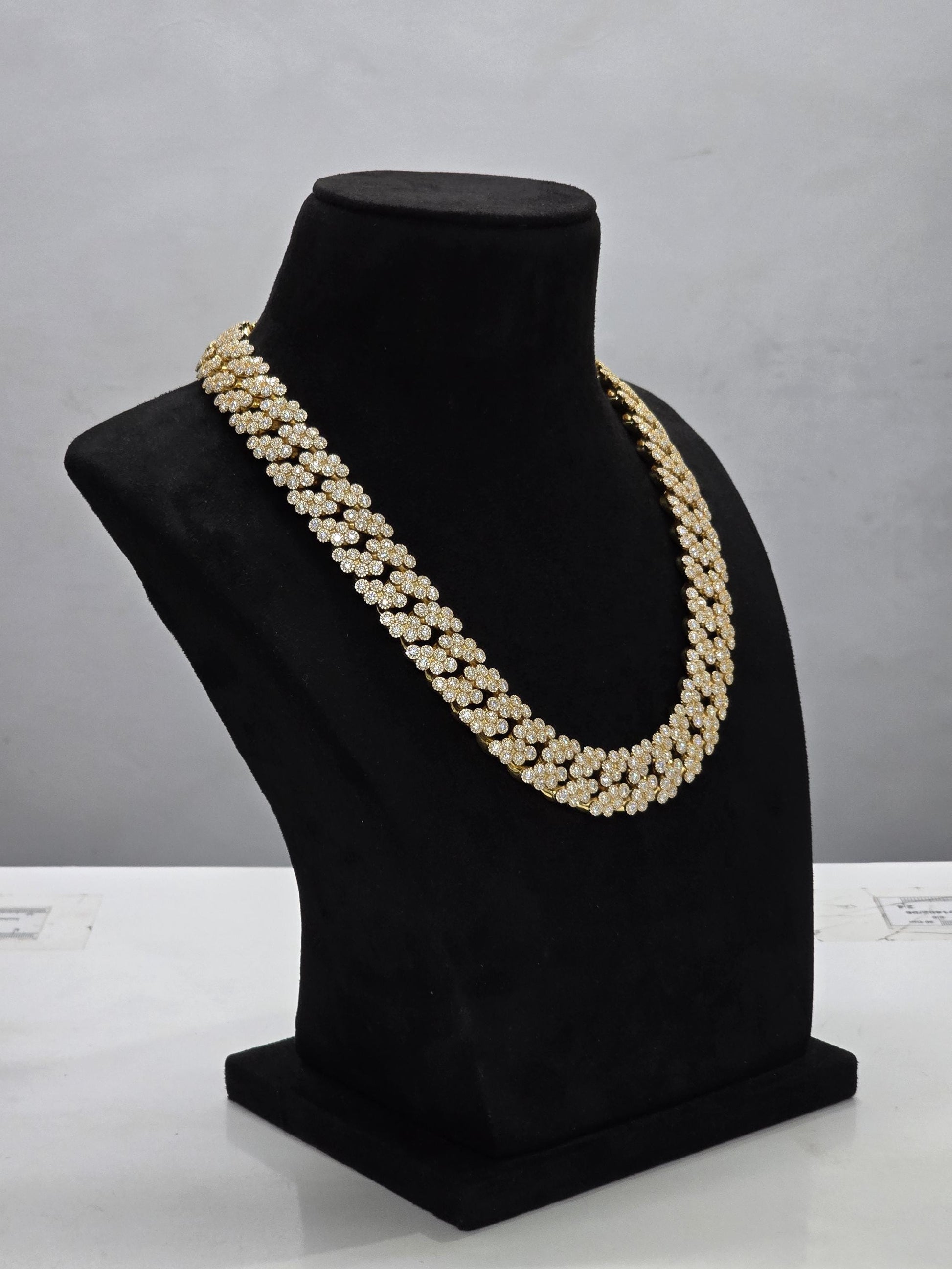 22mm Iced Out Cuban Link Chain | VVS1 Moissanite Diamond Necklace | Heavy 925 Sterling Silver | Rose Gold Finish