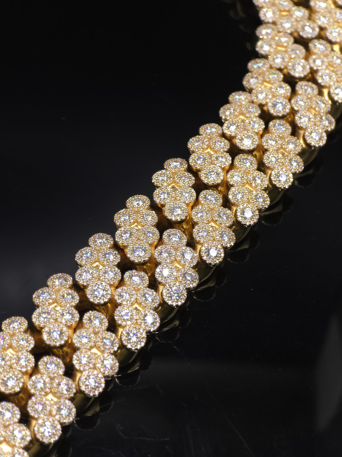 22mm Iced Out Cuban Link Chain | VVS1 Moissanite Diamond Necklace | Heavy 925 Sterling Silver | Rose Gold Finish