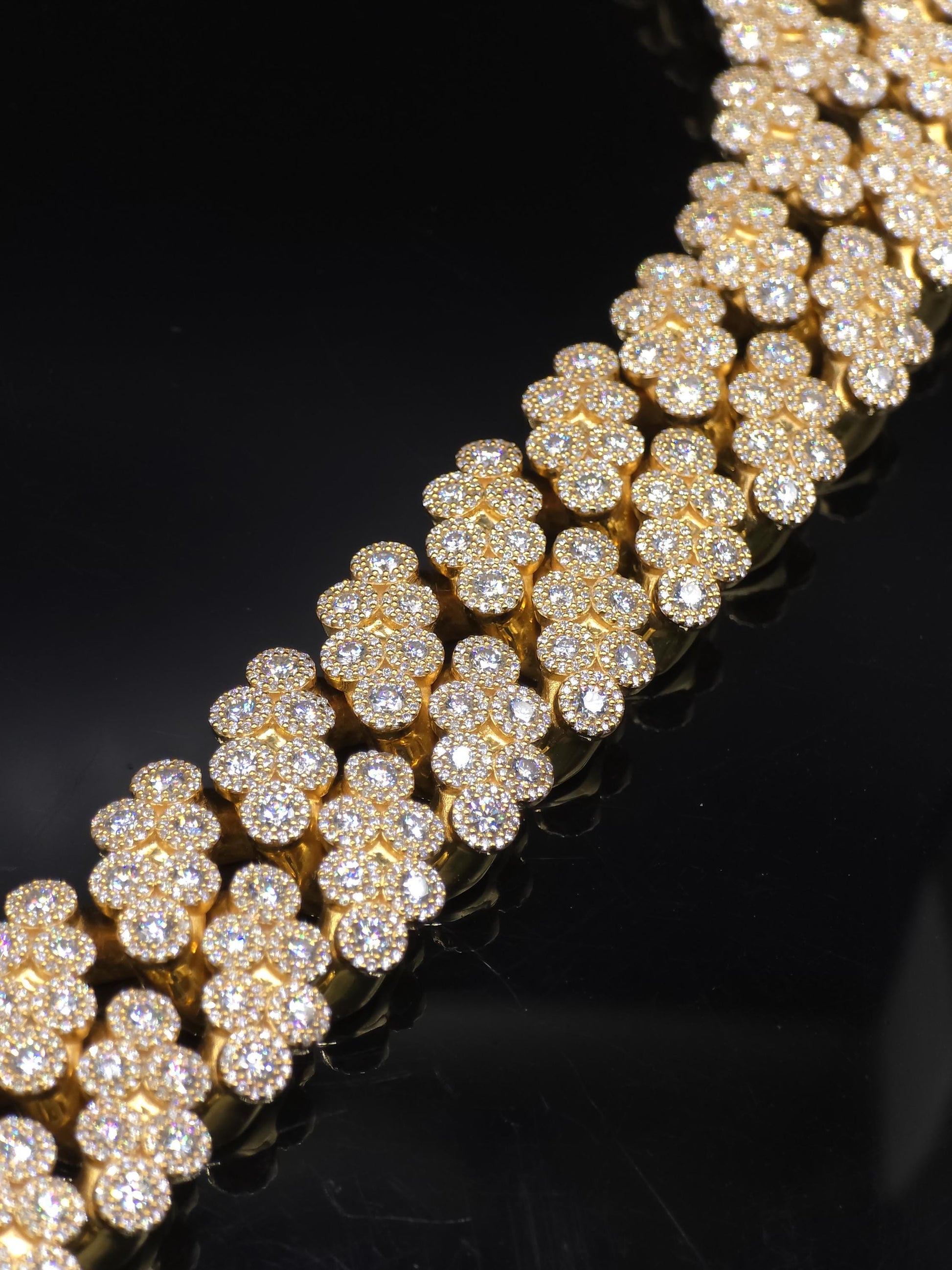 22mm Iced Out Cuban Link Chain | VVS1 Moissanite Diamond Necklace | Heavy 925 Sterling Silver | Rose Gold Finish