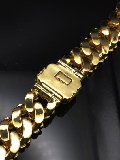 22mm Iced Out Cuban Link Chain | VVS1 Moissanite Diamond Necklace | Heavy 925 Sterling Silver | Rose Gold Finish