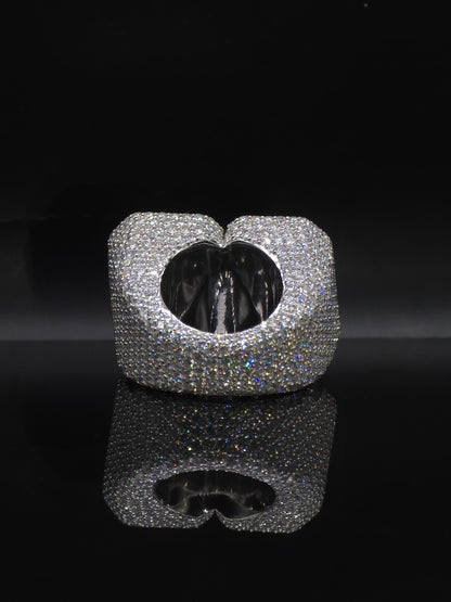Custom Iced Out Championship Ring, 925 Sterling Silver & VVS Moissanite, Number Ring, Personalized Hip Hop Bling Ring, Men's Statement Ring