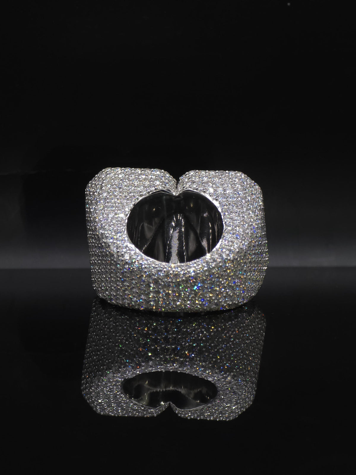 Baguette Moissanite Number Ring, Custom Iced Out 2 Digit Ring, 925 Sterling Silver, Personalized Hip Hop Jewelry