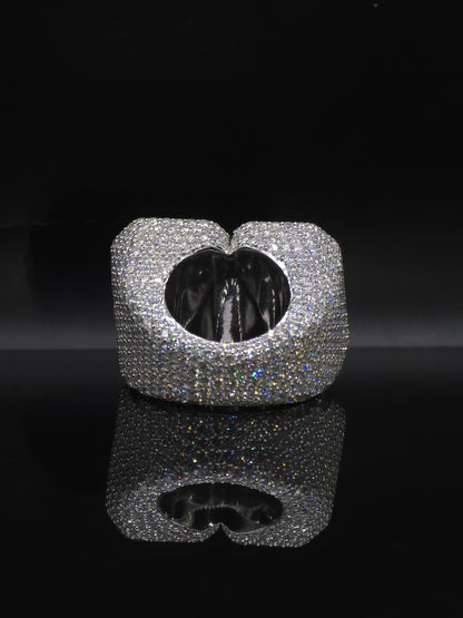 Baguette Moissanite Number Ring, Custom Iced Out 2 Digit Ring, 925 Sterling Silver, Personalized Hip Hop Jewelry