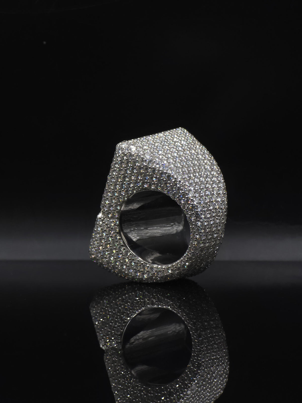 Baguette Moissanite Number Ring, Custom Iced Out 2 Digit Ring, 925 Sterling Silver, Personalized Hip Hop Jewelry