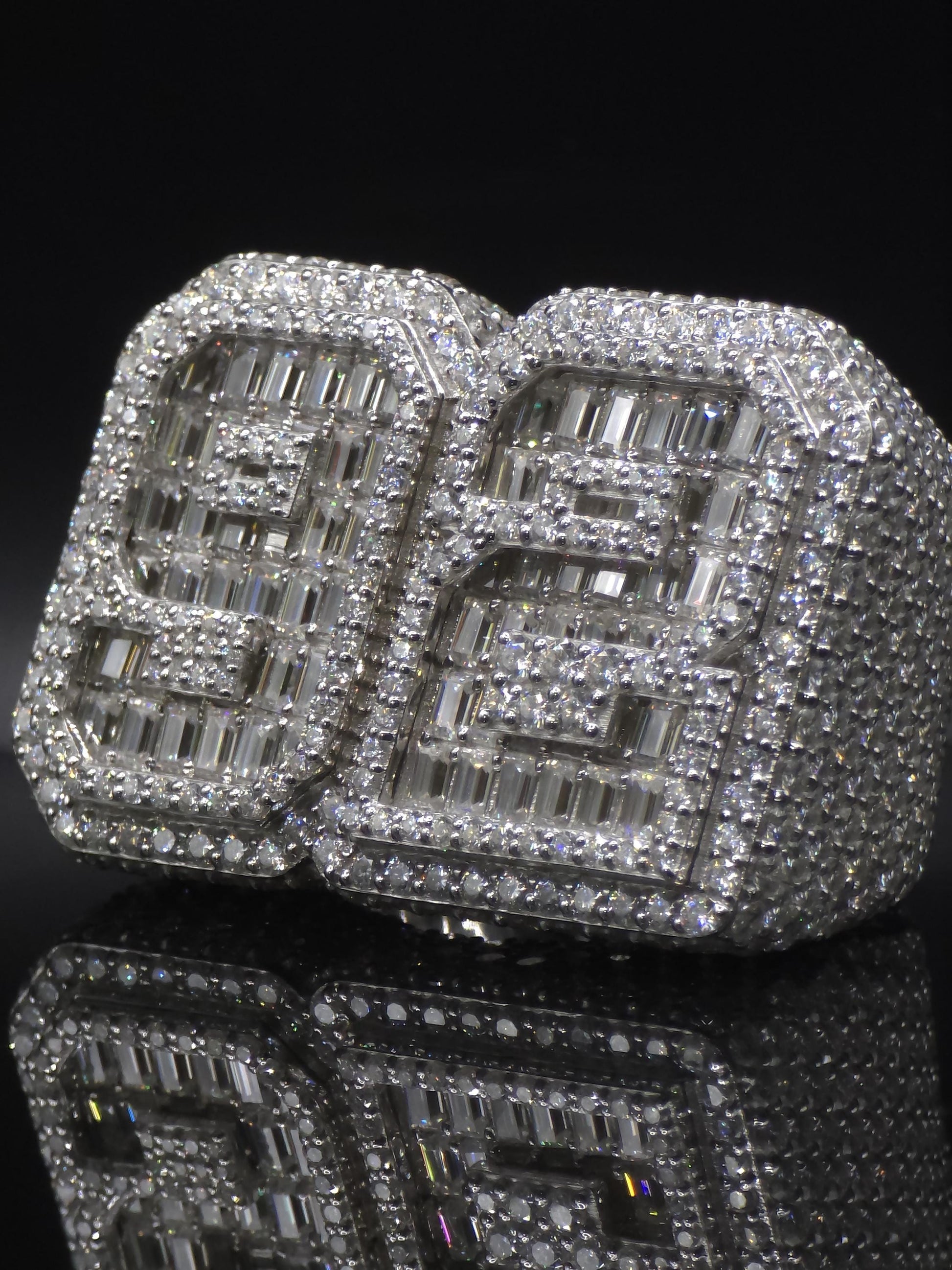 Custom Iced Out Championship Ring, 925 Sterling Silver & VVS Moissanite, Number Ring, Personalized Hip Hop Bling Ring, Men's Statement Ring