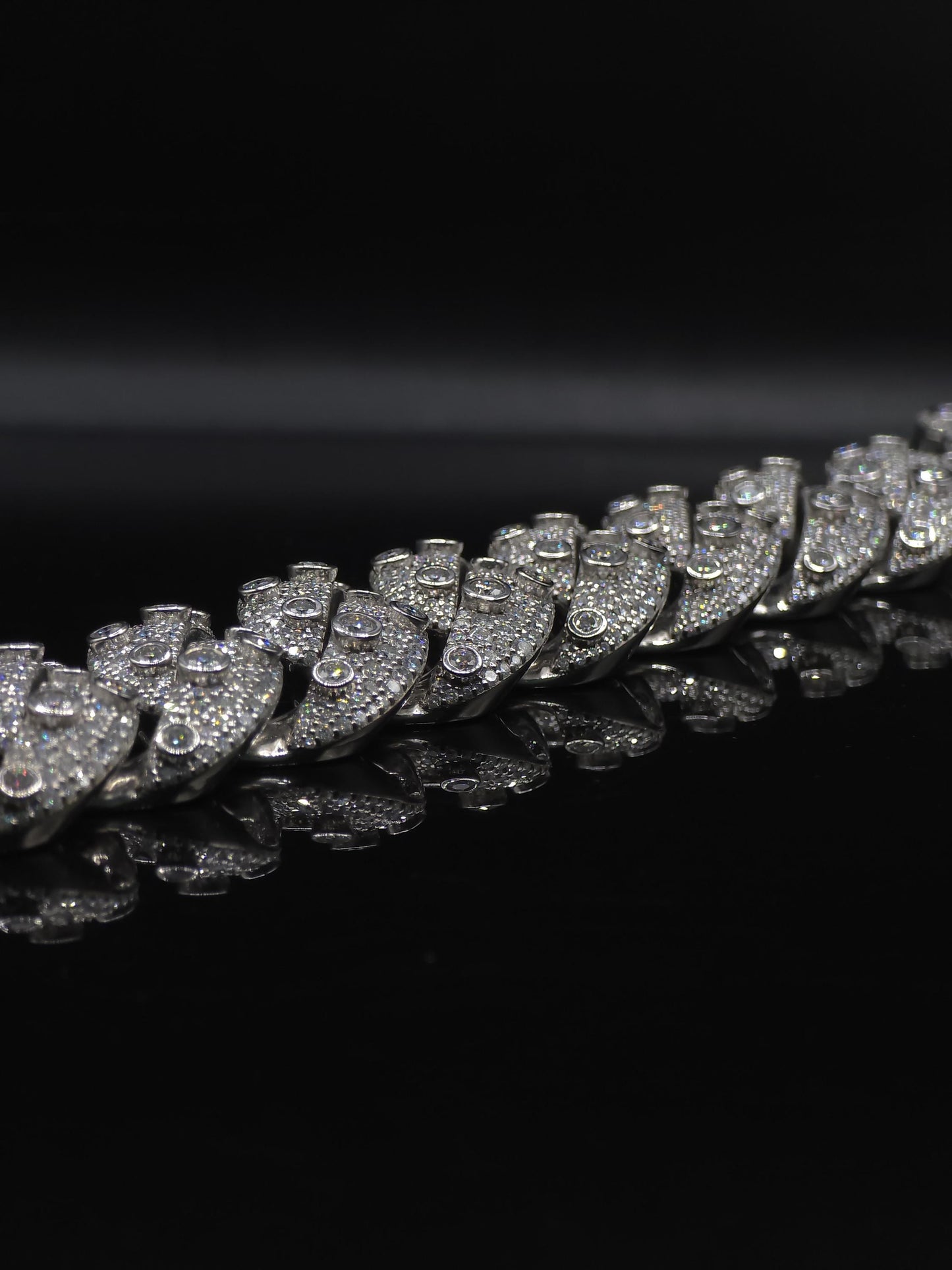 26mm Iced Out Cuban Link Chain | VVS Moissanite Hip Hop Necklace | Mosaic Bezel Set | 925 Sterling Silver | Rapper Jewelry