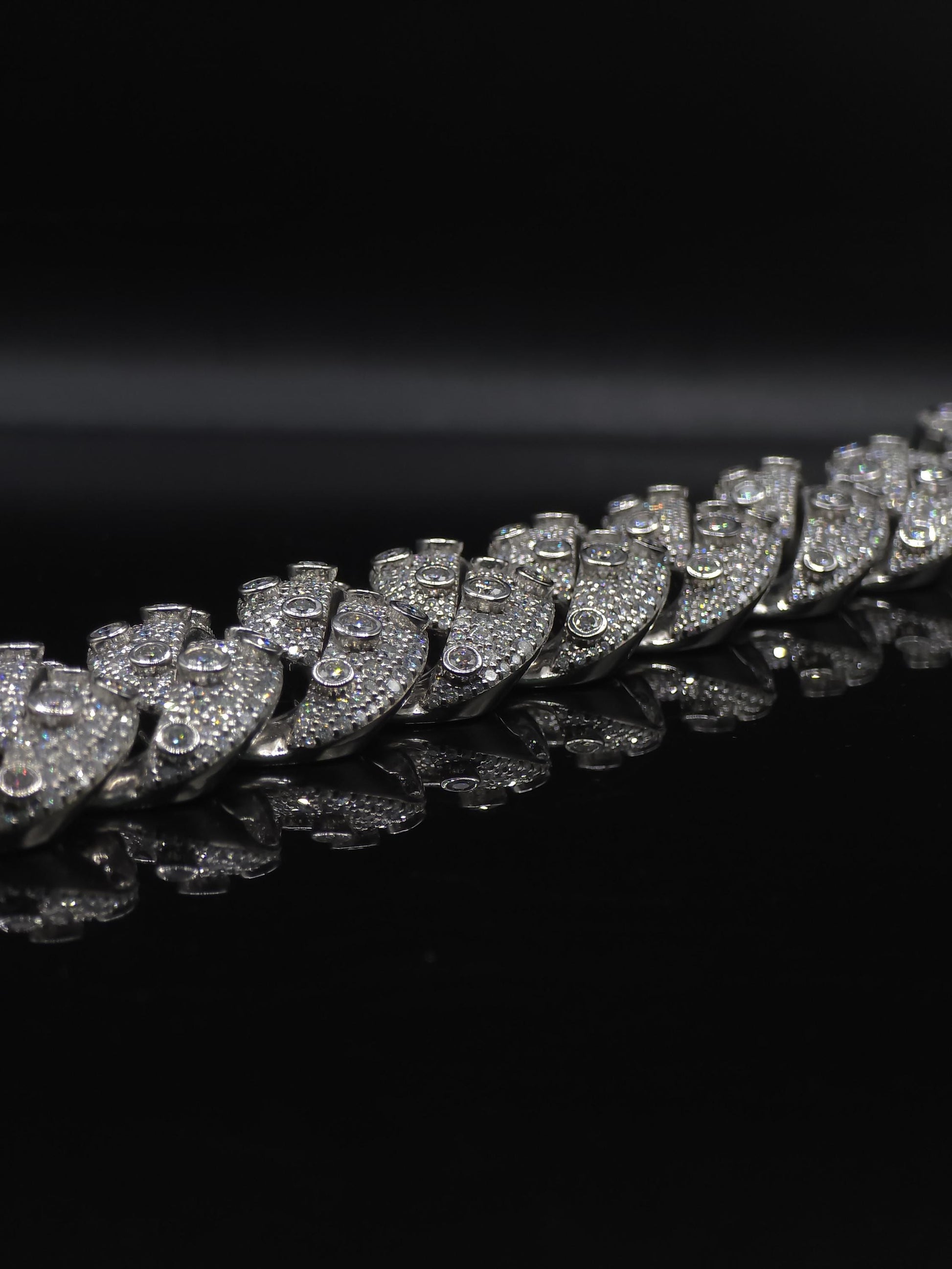 26mm Iced Out Cuban Link Chain | VVS Moissanite Hip Hop Necklace | Mosaic Bezel Set | 925 Sterling Silver | Rapper Jewelry