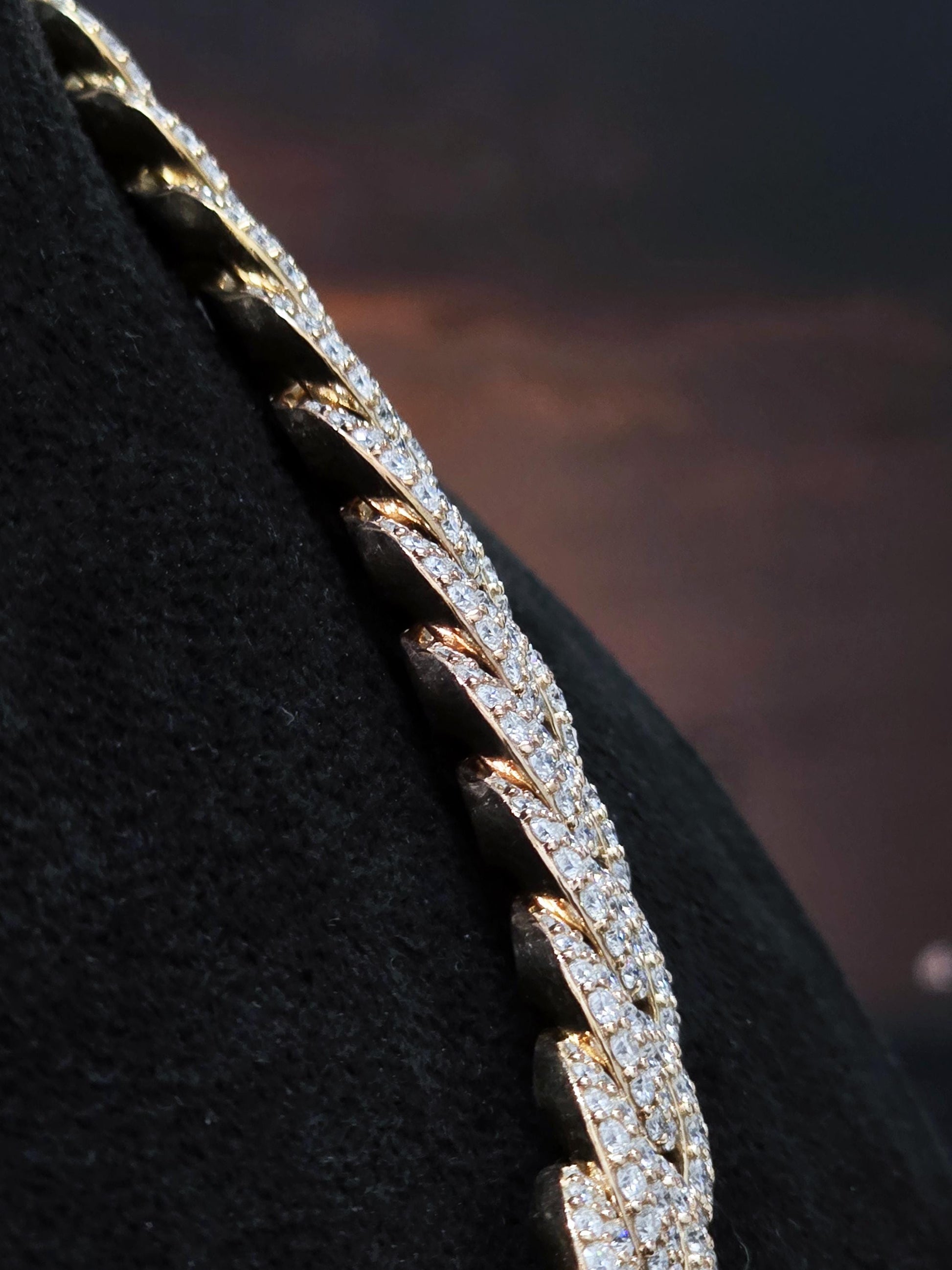 16mm Iced Out Miami Cuban Chain, VVS1 Moissanite, Rose Gold Plated Sterling Silver