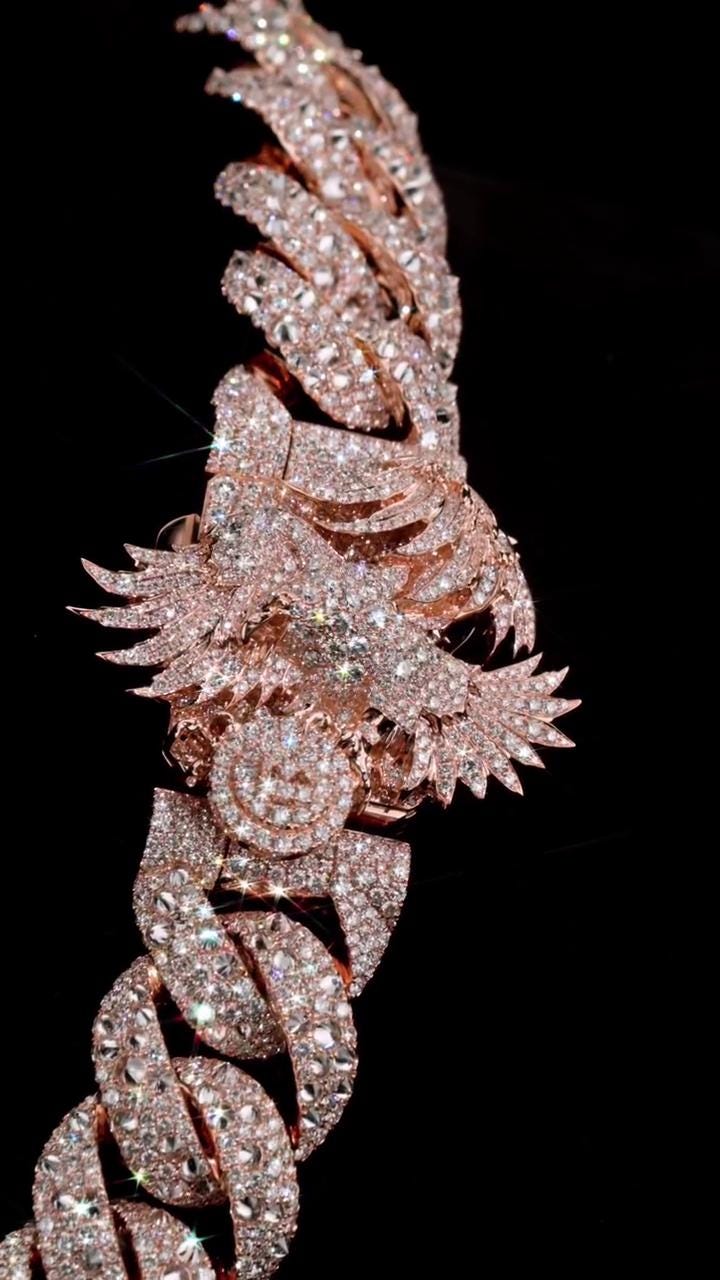 26MM Iced Out Cuban Link Chain | VVS Moissanite | Mosaic Inverted & Regular Set | Eagle Clasp | 925 Sterling Silver | Hip Hop Necklace