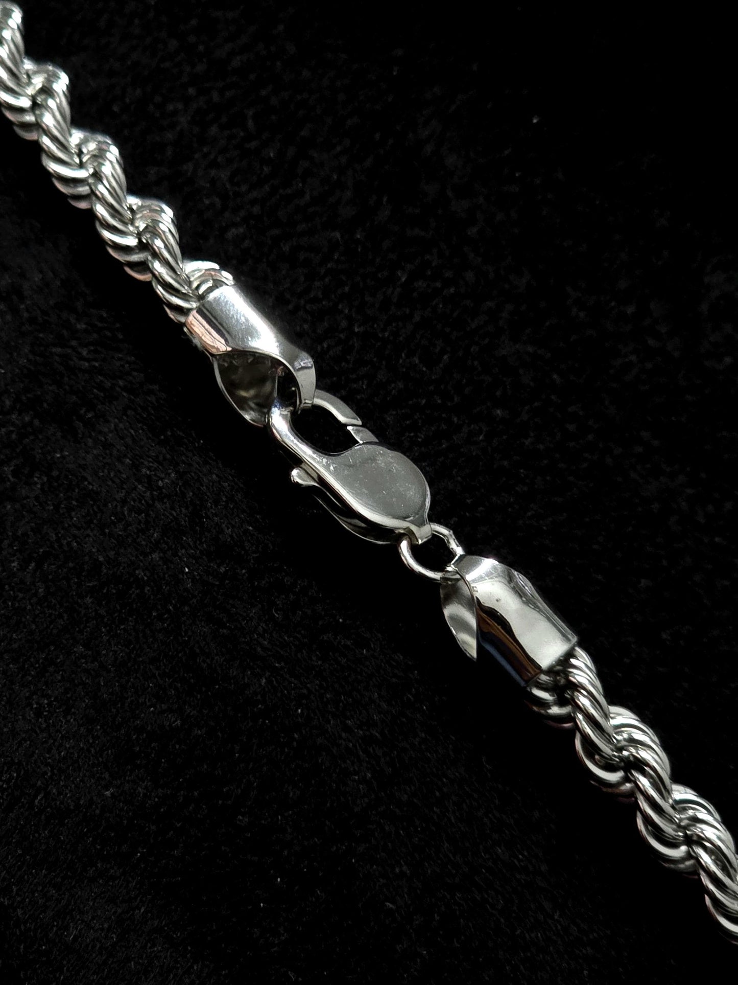 6.5mm Italian Silver Rope Chain, SOLID Sterling Silver Chain Necklace, Rope Link, Silver Necklace Men's & Women's, 16" to 30" Inches