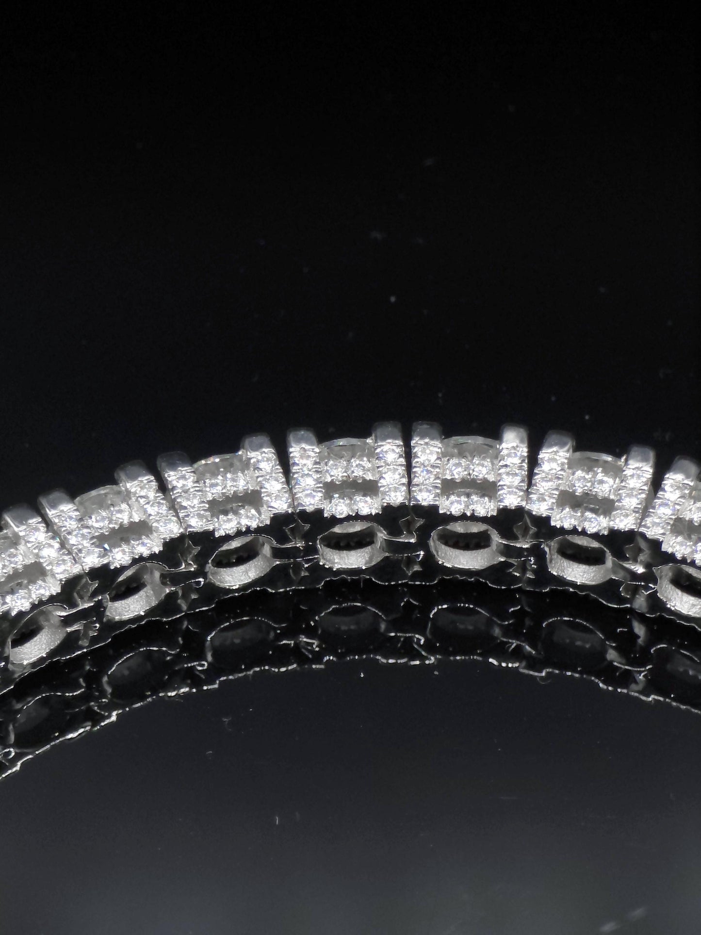 5mm Moissanite Tennis Bracelet, Iced Out Prong Setting, 925 Silver Iced Out Bracelet, Gift for Him/Her