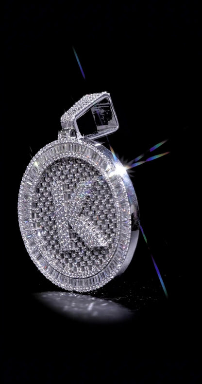 Custom made Iced Out Hip Hop Pendant | Moissanite Baguette pendant | 925 Silver/10K Gold | Pass diamond test | Solid Back | Super Icy Charm