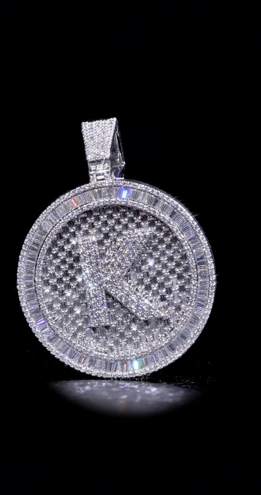 Custom made Iced Out Hip Hop Pendant | Moissanite Baguette pendant | 925 Silver/10K Gold | Pass diamond test | Solid Back | Super Icy Charm