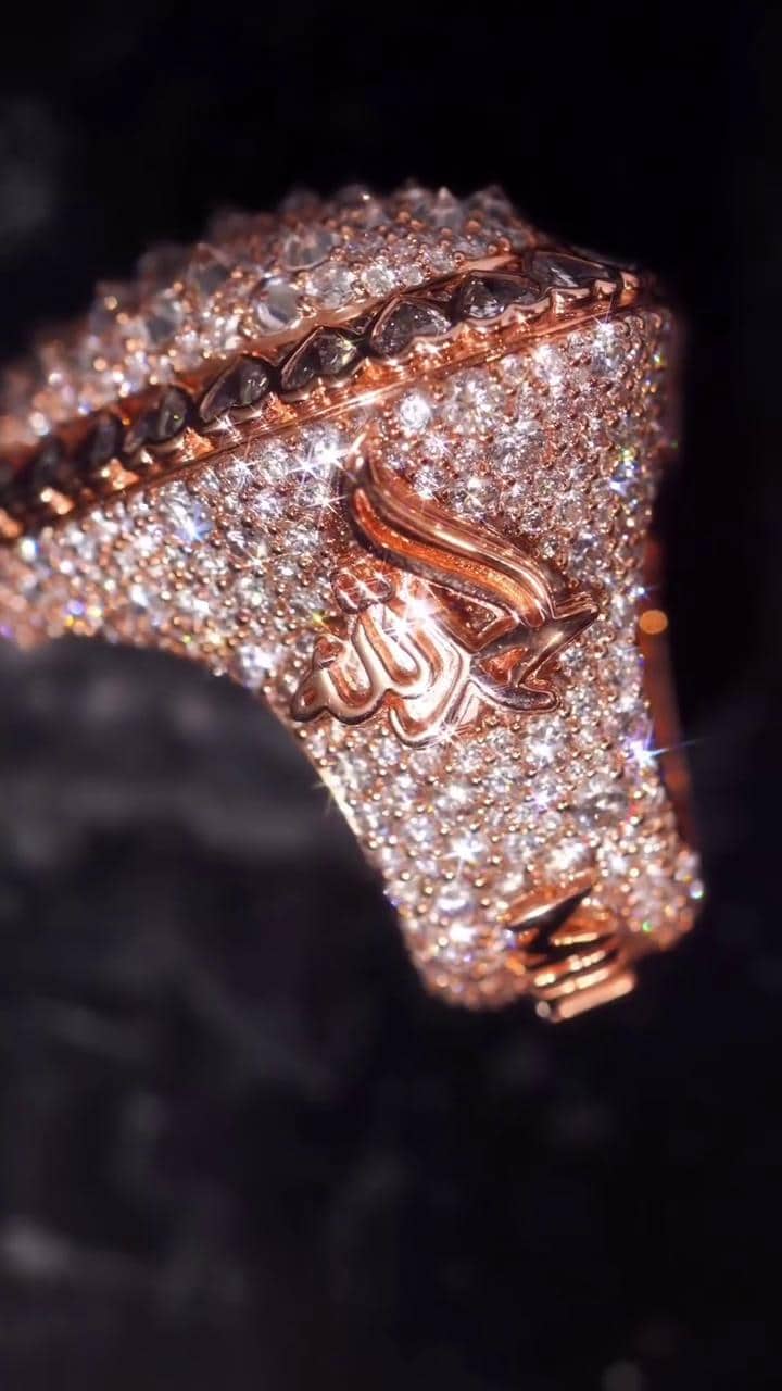 Custom Heart Moissanite Ring, Personalized Name & Logo, Iced Out 925 Silver Statement Ring, Rose Gold Hip Hop Jewelry