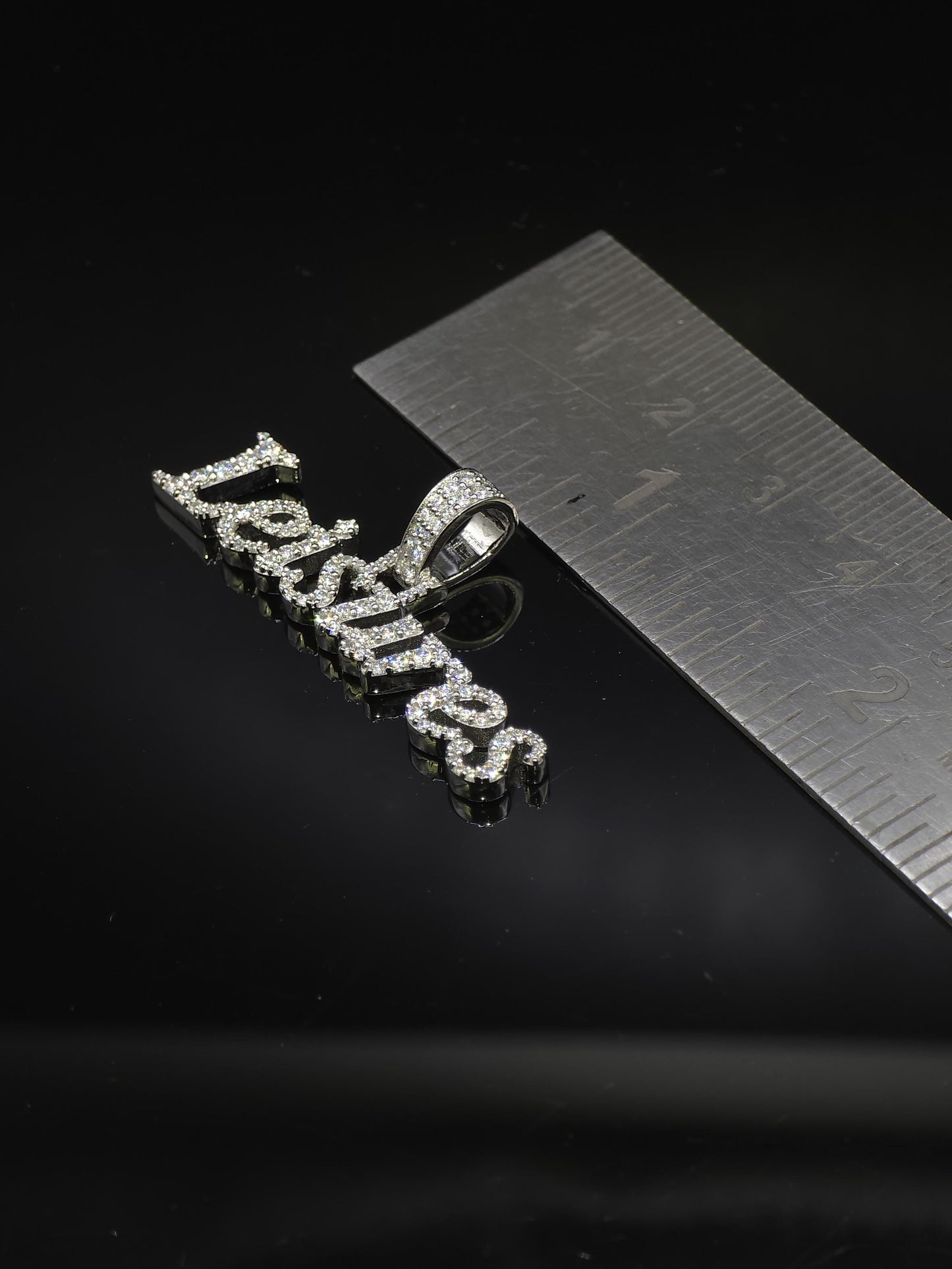 Custom Name Pendant, Iced Out Moissanite Script Pendant, 925 Sterling Silver, Personalized Hip Hop Jewelry