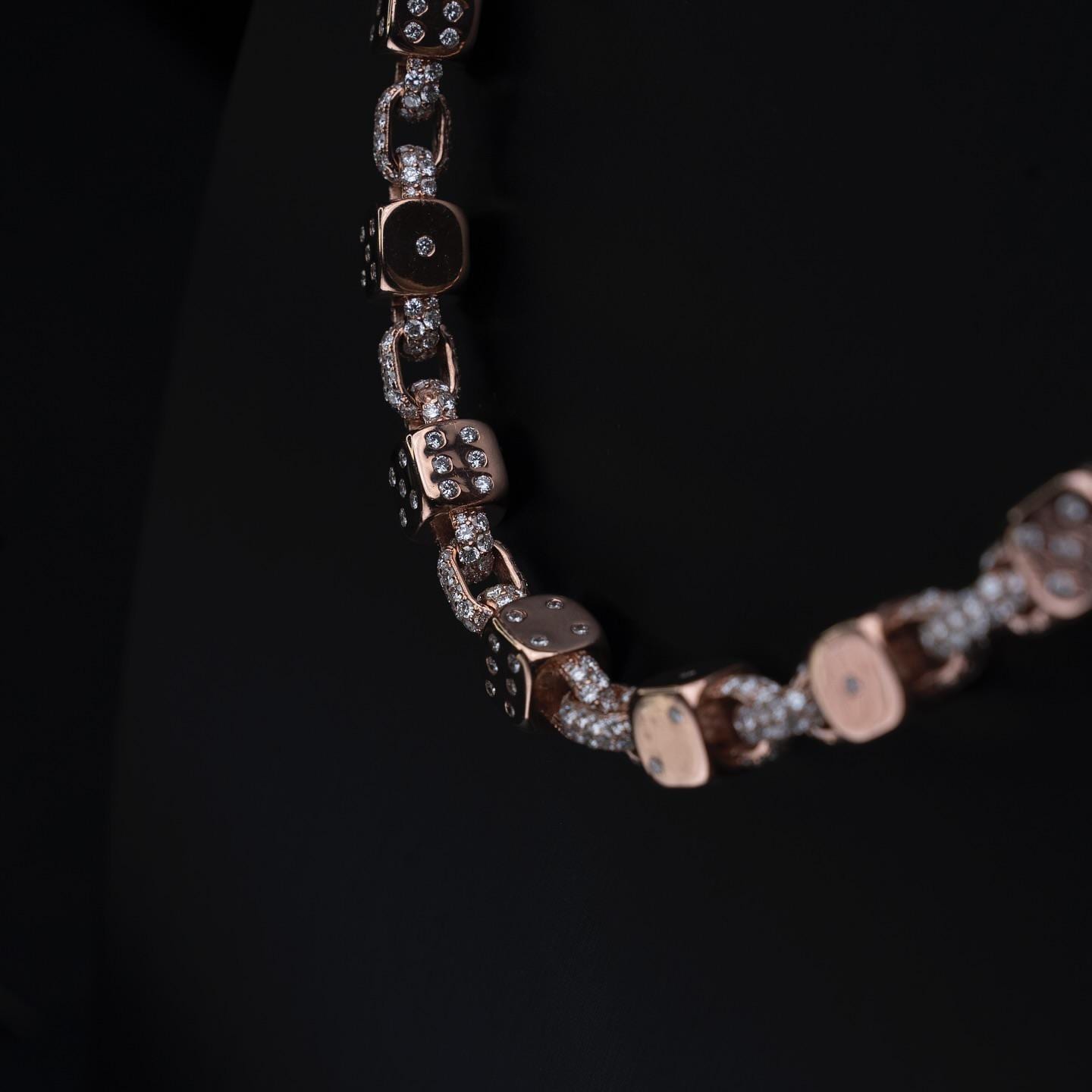 10mm Dice Link Chain, D Color VVS1 Moissanite Necklace & Wallet Chain, Solid 925 Sterling Silver, Iced Out Hip Hop Jewelry