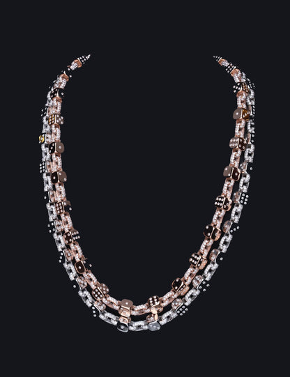 10mm Dice Link Chain, D Color VVS1 Moissanite Necklace & Wallet Chain, Solid 925 Sterling Silver, Iced Out Hip Hop Jewelry