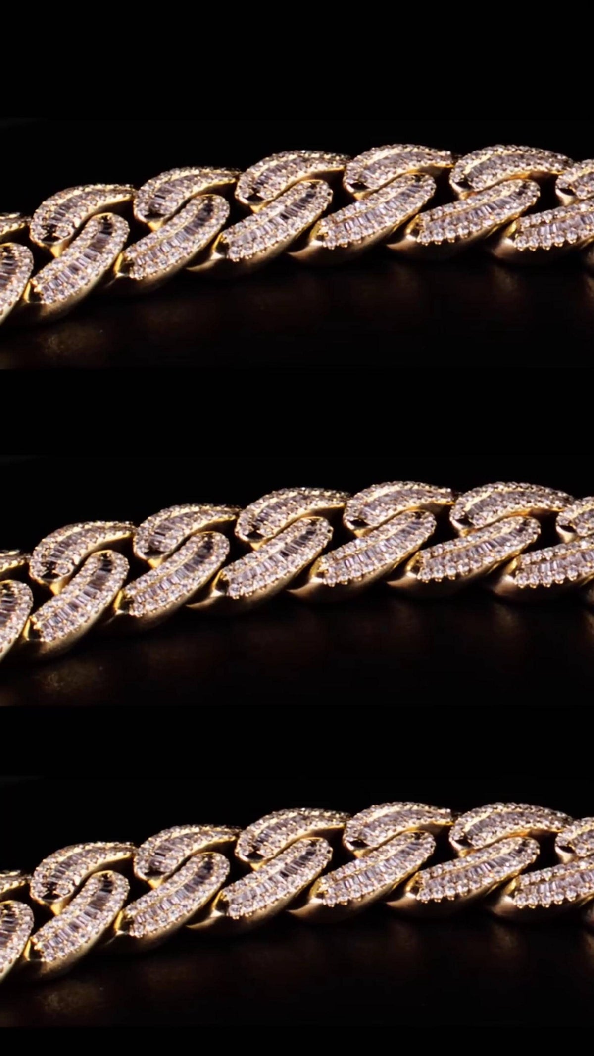 18mm Moissanite Cuban Link Chain, Baguette & Round Cut VVS Diamond Necklace, 925 Sterling Silver, Passes Diamond Tester