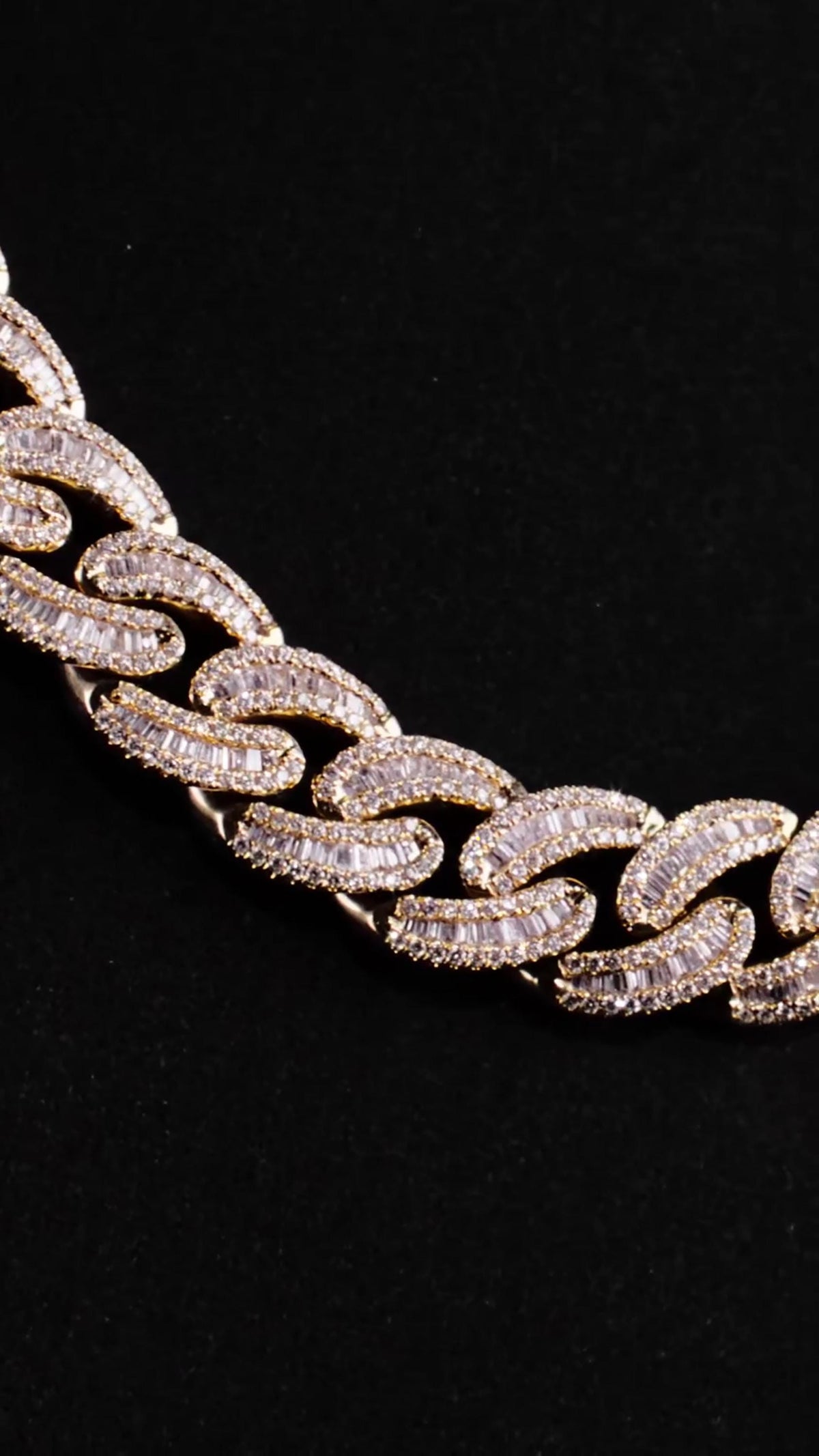 18mm Moissanite Cuban Link Chain, Baguette & Round Cut VVS Diamond Necklace, 925 Sterling Silver, Passes Diamond Tester