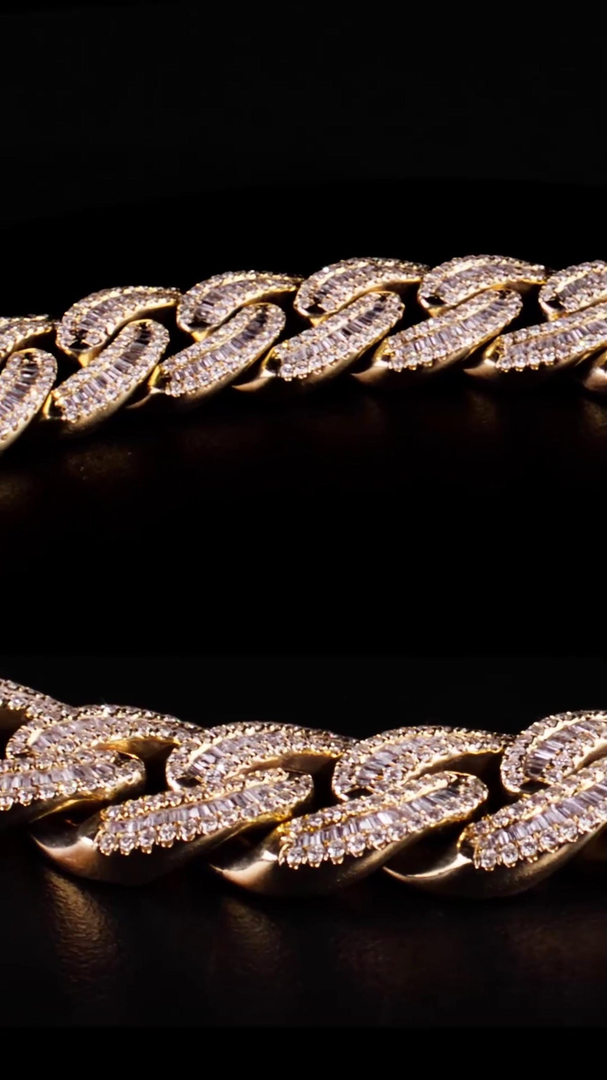 18mm Moissanite Cuban Link Chain, Baguette & Round Cut VVS Diamond Necklace, 925 Sterling Silver, Passes Diamond Tester