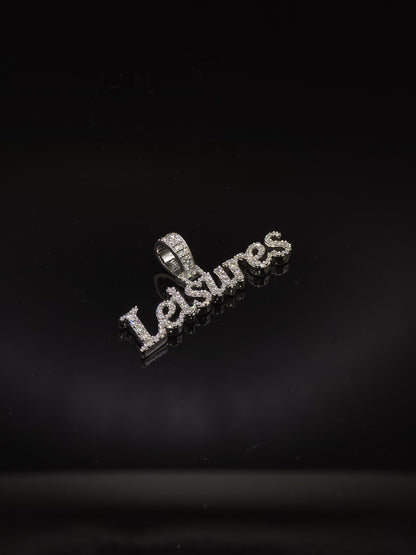 Custom Name Pendant, Iced Out Moissanite Script Pendant, 925 Sterling Silver, Personalized Hip Hop Jewelry