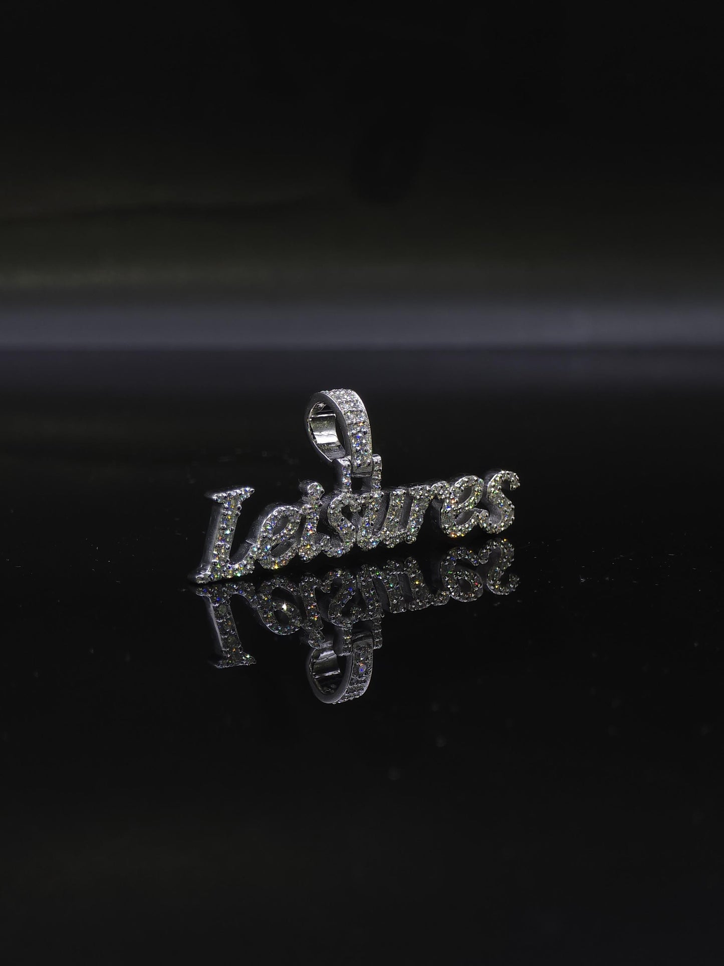 Custom Name Pendant, Iced Out Moissanite Script Pendant, 925 Sterling Silver, Personalized Hip Hop Jewelry