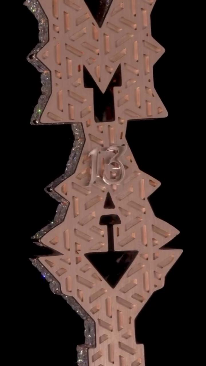 Custom Vertical Name Moissanite Pendant, Iced Out Stacked Letter Pendant, Personalized 925 Silver Hip Hop Jewelry