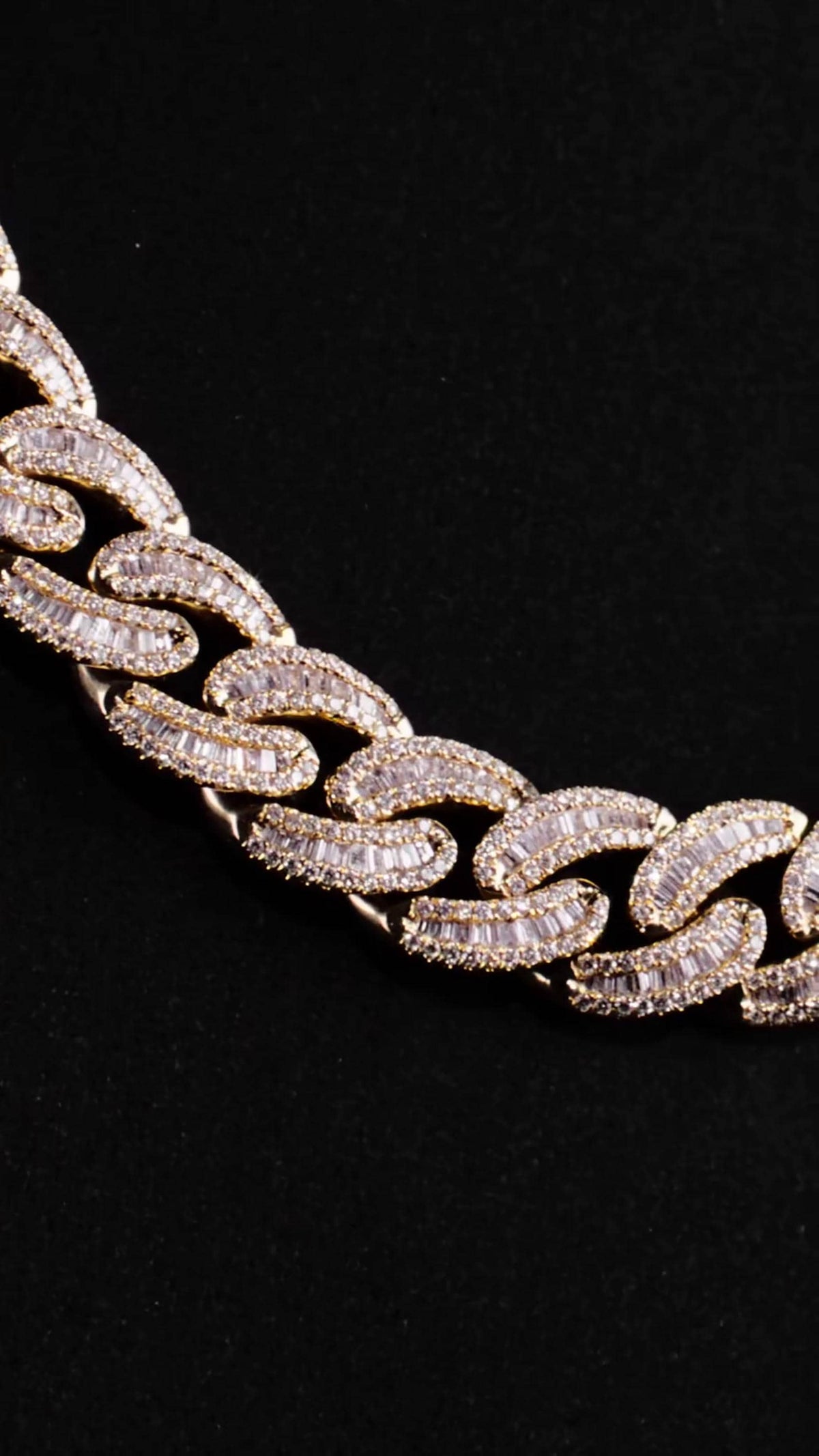 18mm Moissanite Cuban Link Chain, Baguette & Round Cut VVS Diamond Necklace, 925 Sterling Silver, Passes Diamond Tester