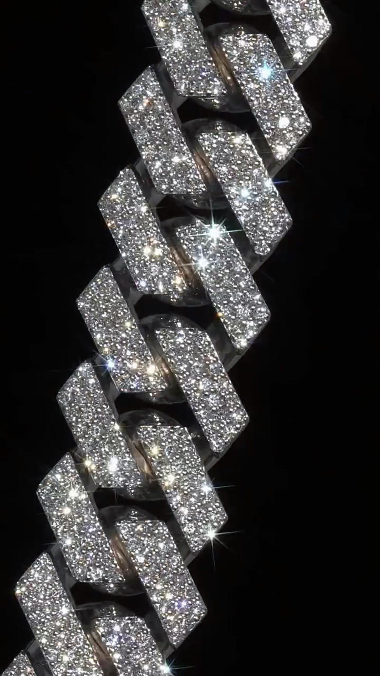 Custom 16mm 3-Row Prong Cuban Chain, VVS Moissanite 925 Silver Necklace, Personalized Iced Out Clasp